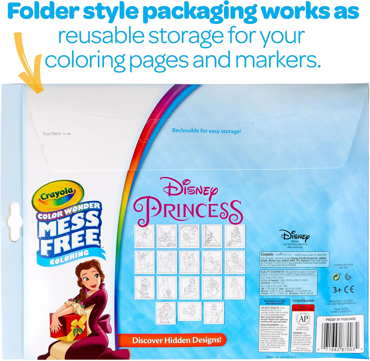 Crayola – Disney-Prinzessinnen-Malset mit 18 Seiten und 5 Colour Wonder-Markern 7