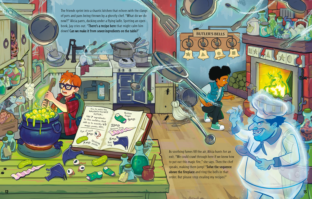 Usborne Escape Puzzle Books: Escape from the Haunted House - Ages 6-10 | 48 Pages | Hardcover