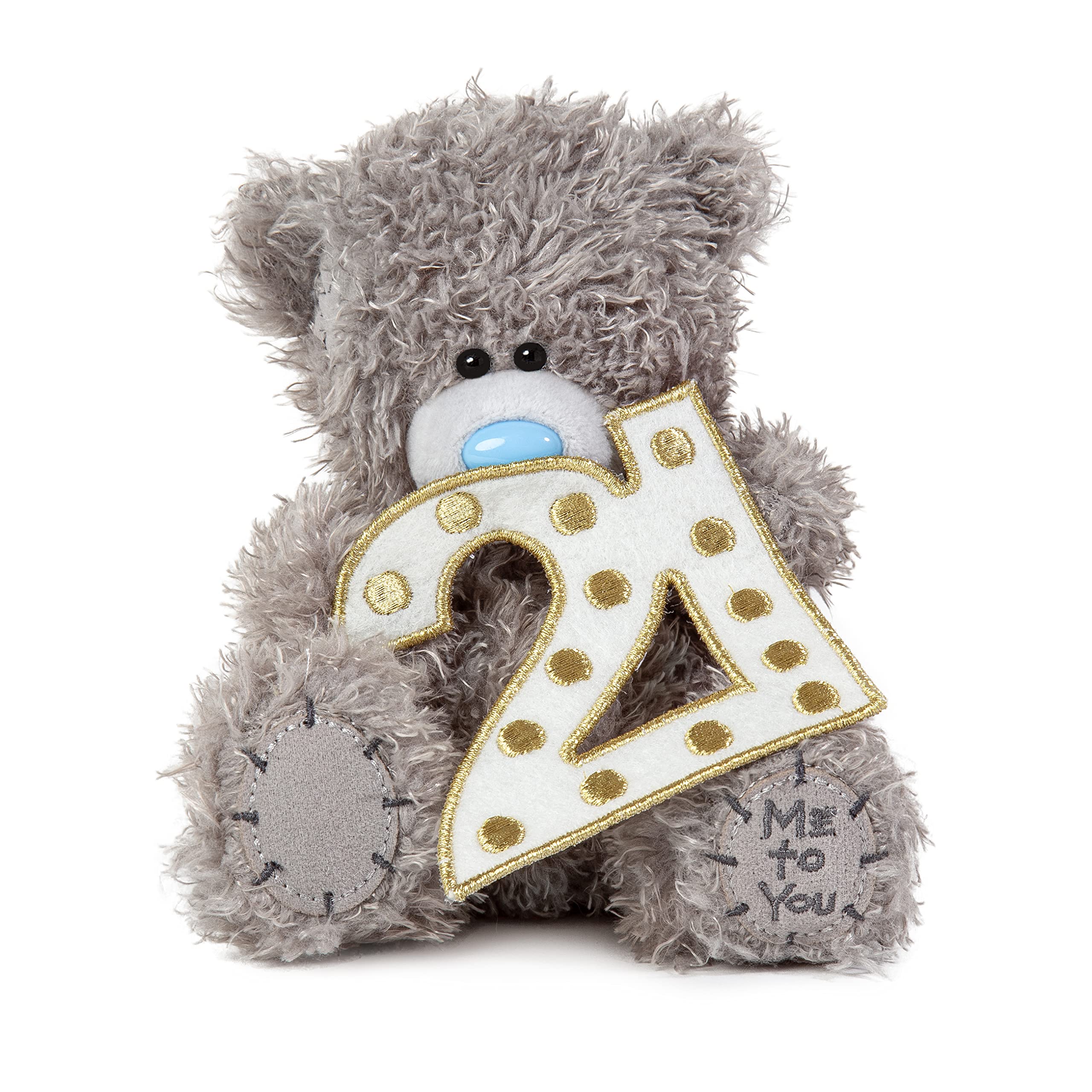 Me To You Tatty Teddy 21st Birthday Bear with Lightbox Effect | Plush | Grey