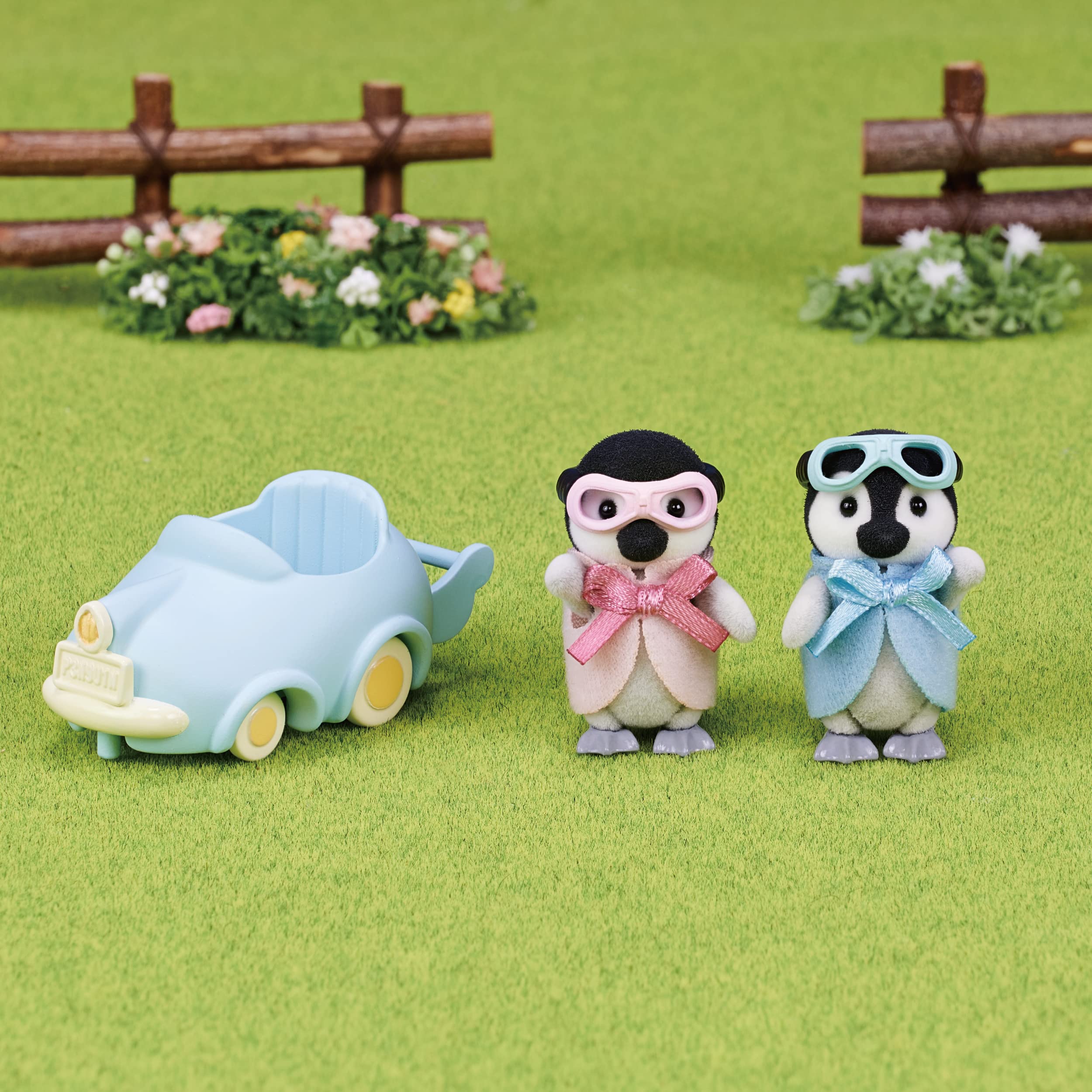 EPOCH Sylvanian Families Penguin Babies Ride ‘n Play Playset | Ages 3+ | Multicolor Plastic 3