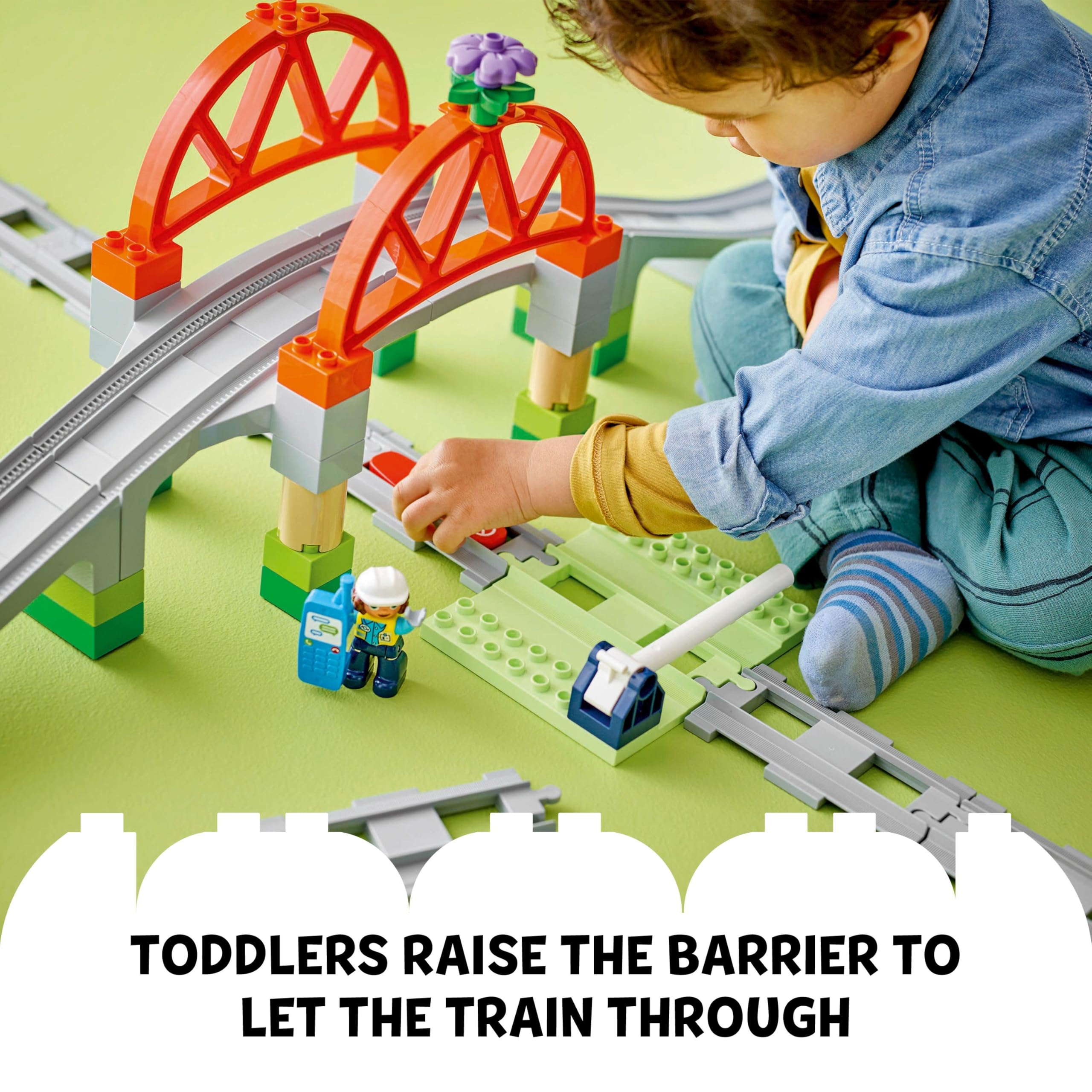 LEGO DUPLO Train Bridge and Tracks Expansion Set 10426 | Ages 2+ | Educational Building Toy 6