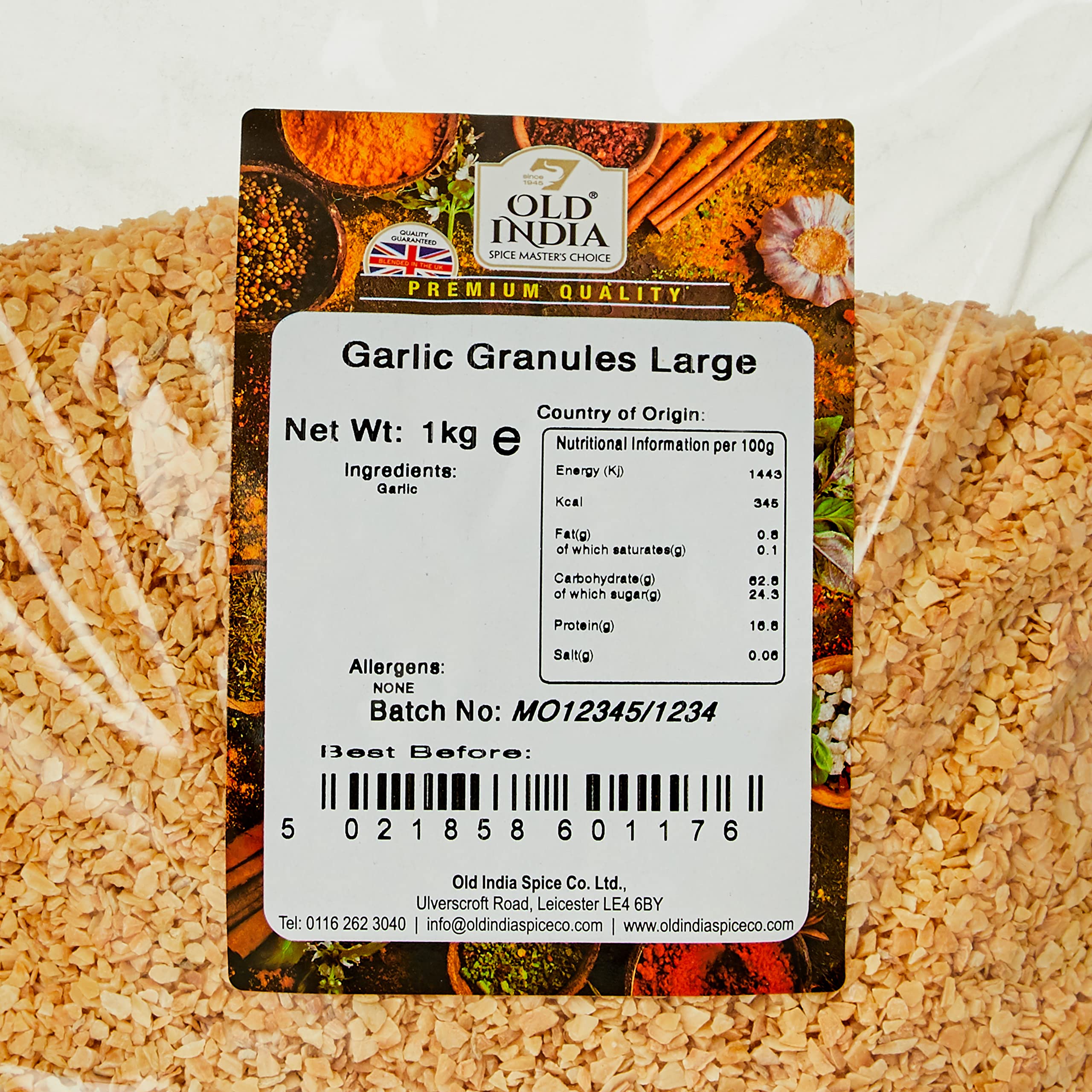 Old India Garlic Granules 1kg - Natural, Additive-Free, GMO-Free Spice for Cooking 3