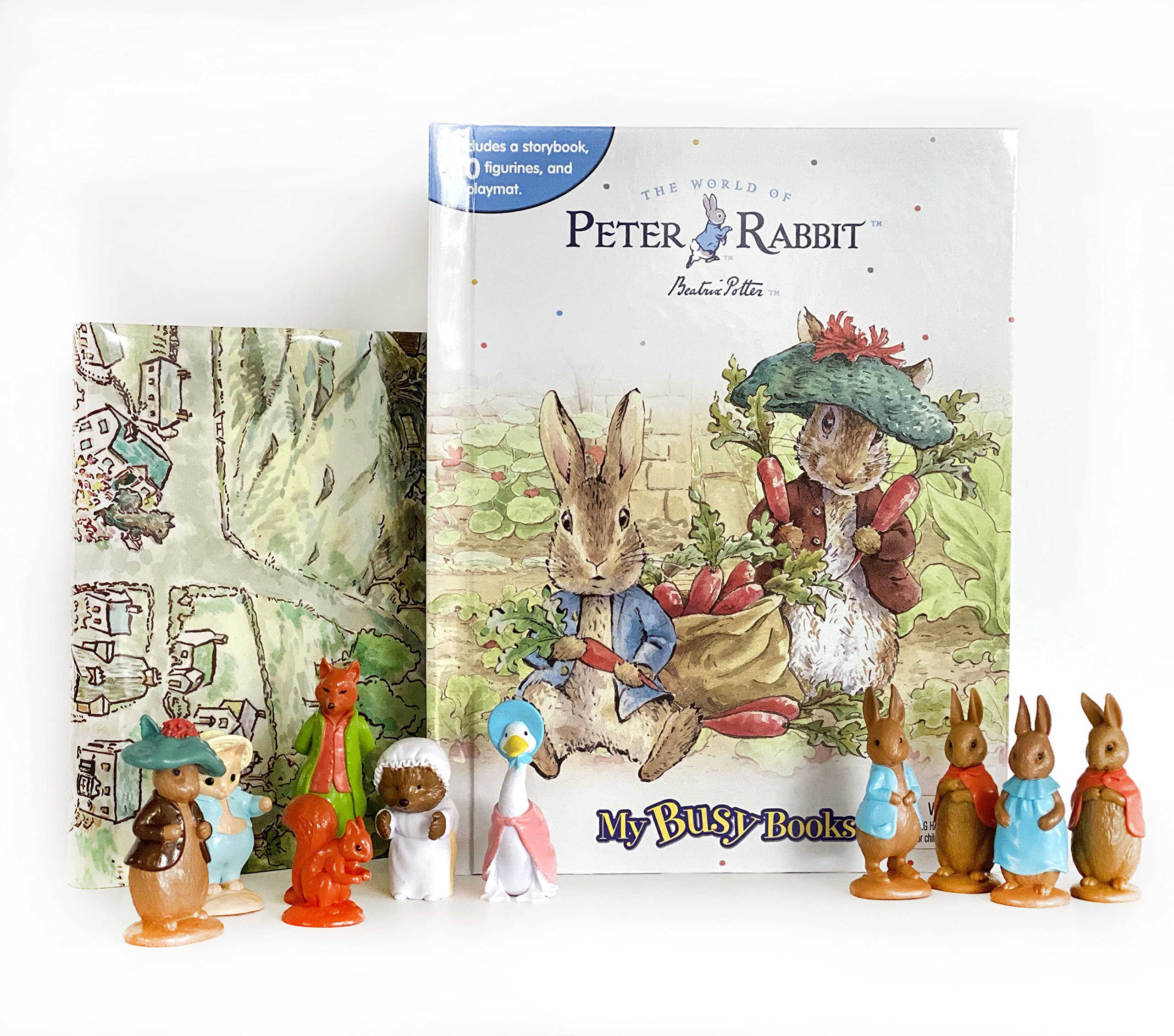 Phidal The World of Beatrix Potter Peter Rabbit My Busy Books - Includes Storybook, 10 Figurines, Playmat | Ages 3+