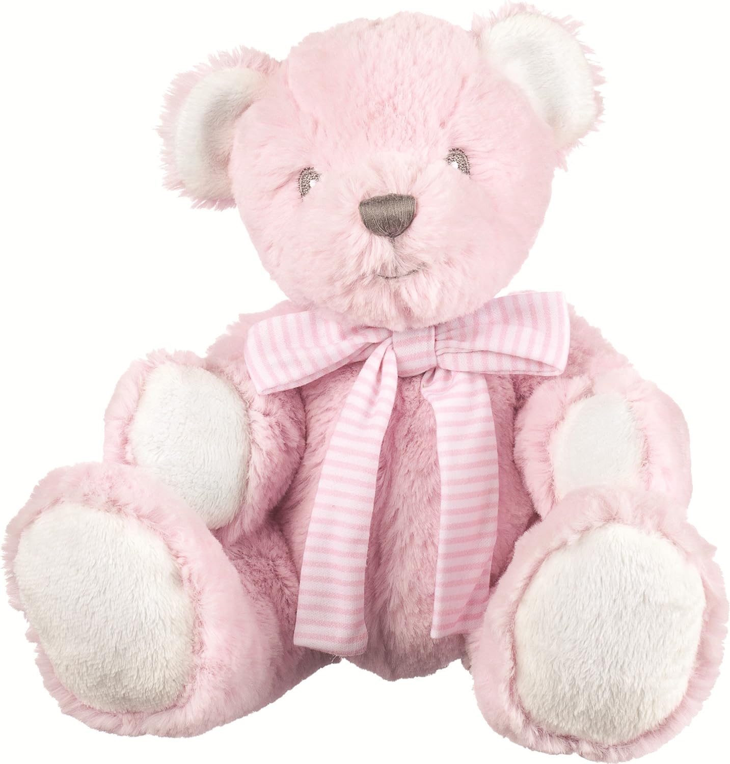 Suki Baby Hug-a-Boo Plush Bear with Rattle - Soft Stuffed Animal for Babies (Pink, Small)