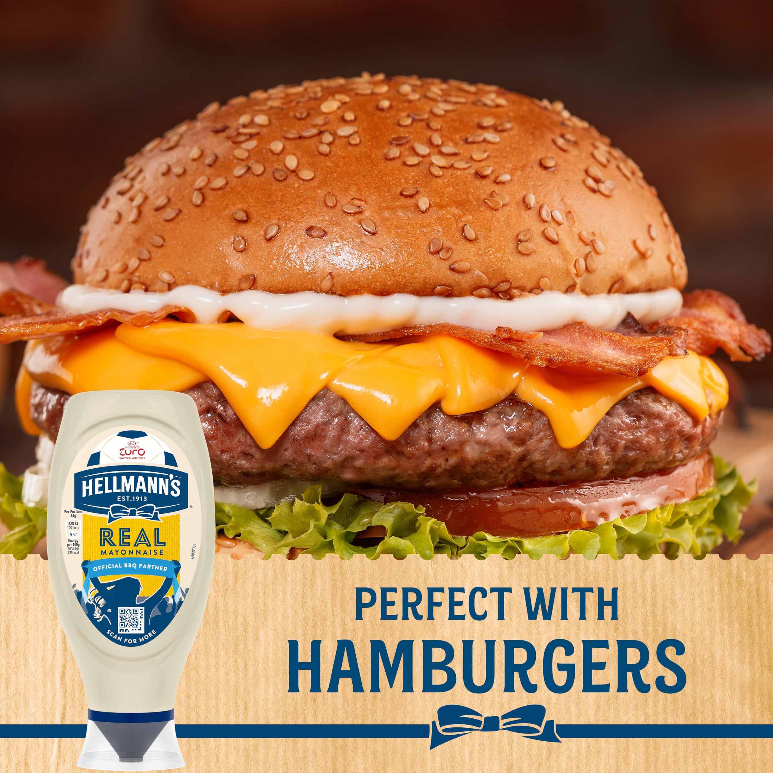 Hellmann's Real Mayonnaise - Limited Edition UEFA Women's EURO 2025 Squeezy Bottle 9