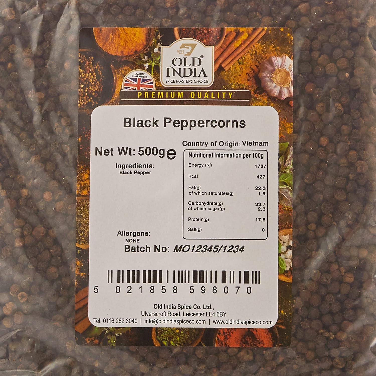 Old India Black Peppercorns 500g - Premium Whole Peppercorns for Cooking 4
