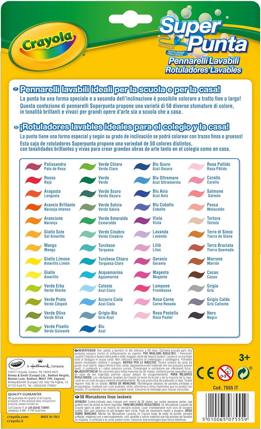 Crayola 50 Washable Super Tip Markers - Arts & Crafts for Kids 3+ 6