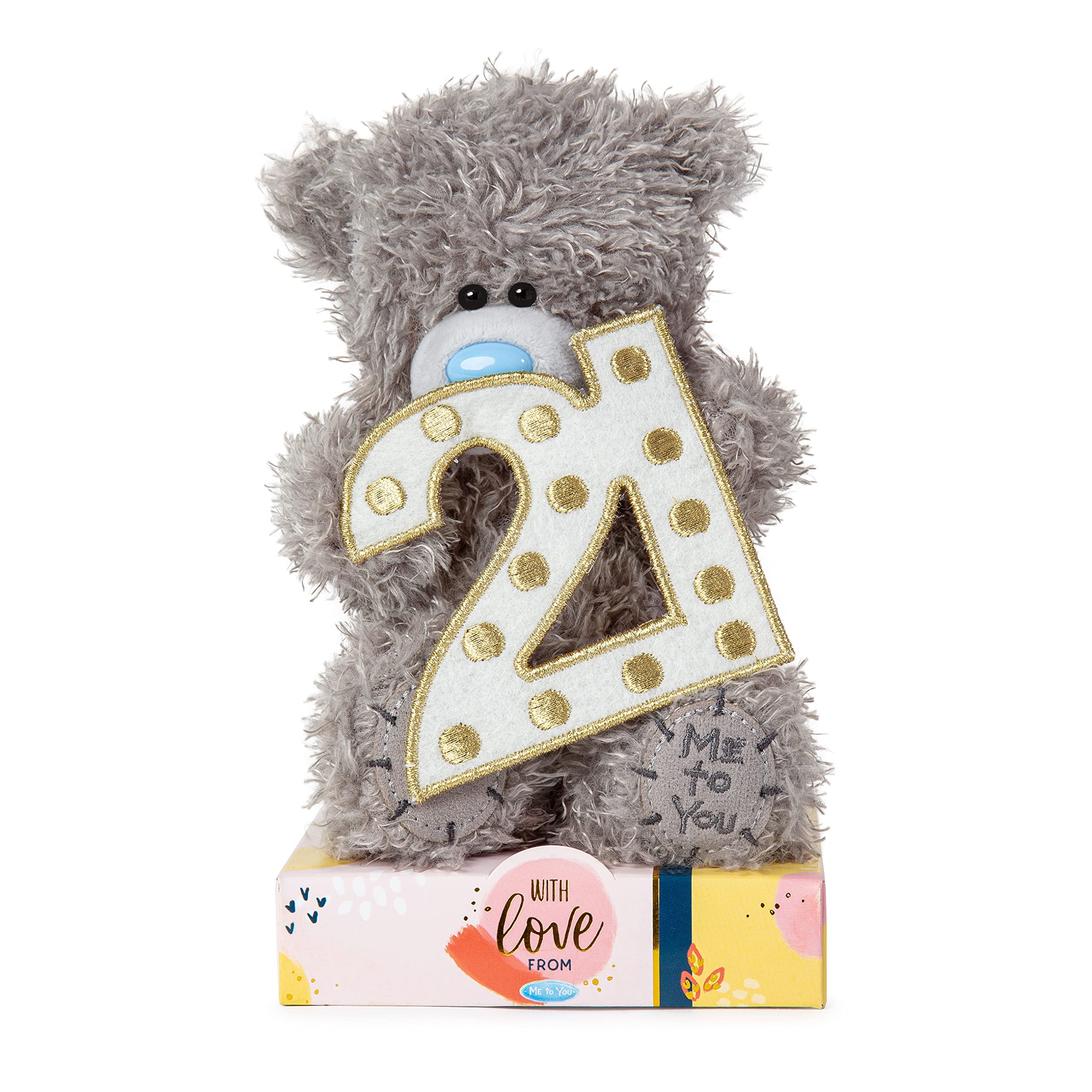 Me To You Tatty Teddy 21st Birthday Bear with Lightbox Effect | Plush | Grey 3