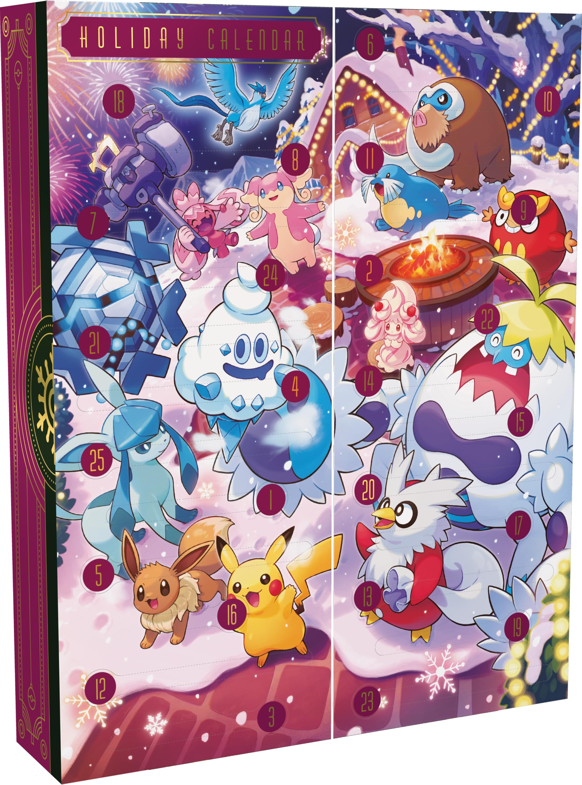 Pokémon-Sammelkartenspiel: Feiertagskalender – 8 Folienkarten, 6 Boosterpacks, 7 Fun Packs und mehr 4