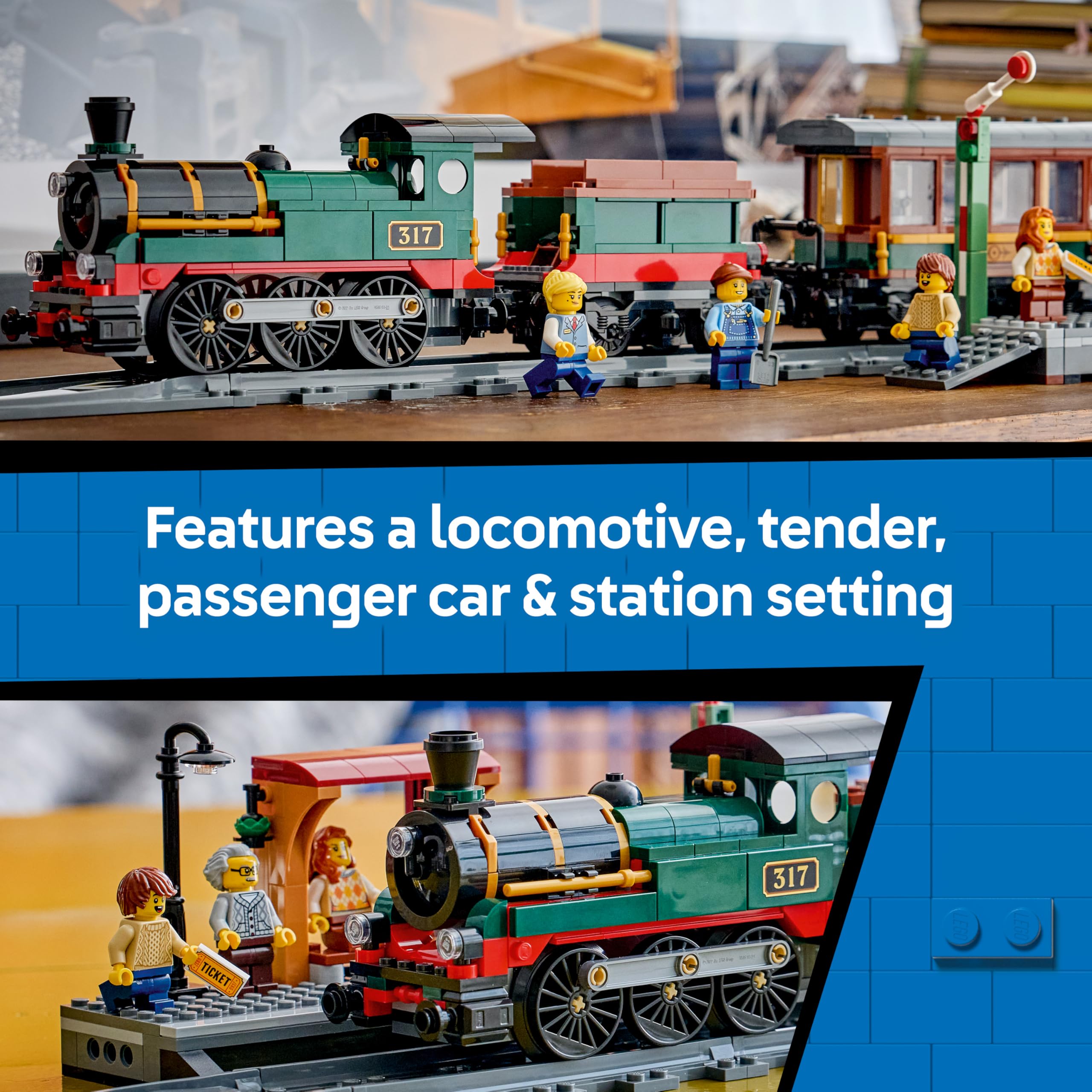 LEGO City Vintage Steam Train Set 60511 | Ages 7+ | Includes Station & 5 Minifigures 3