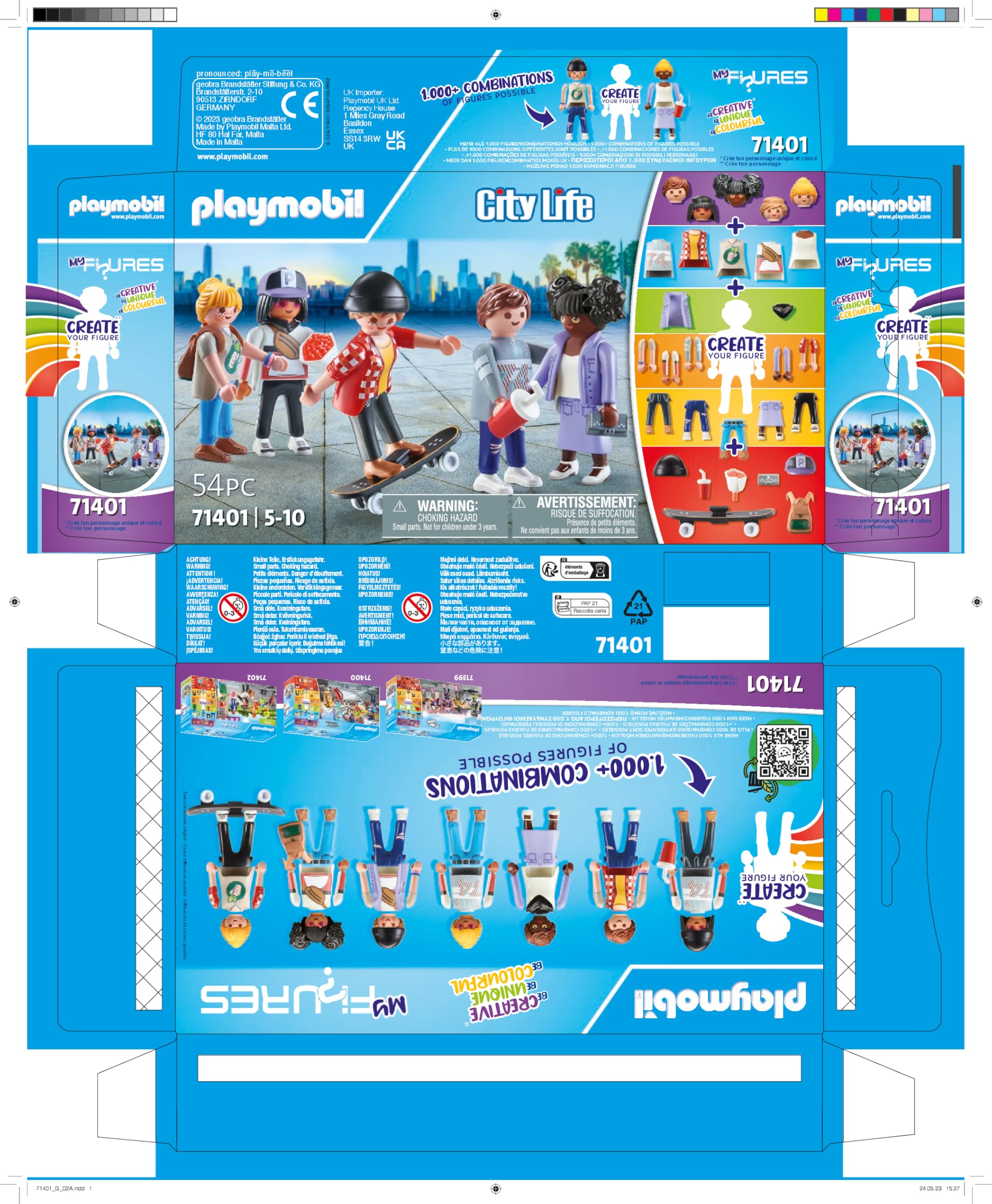 Playmobil My Figures Fashion 71401 - 54-Piece Interchangeable Playset with 5 Figures and Accessories 8