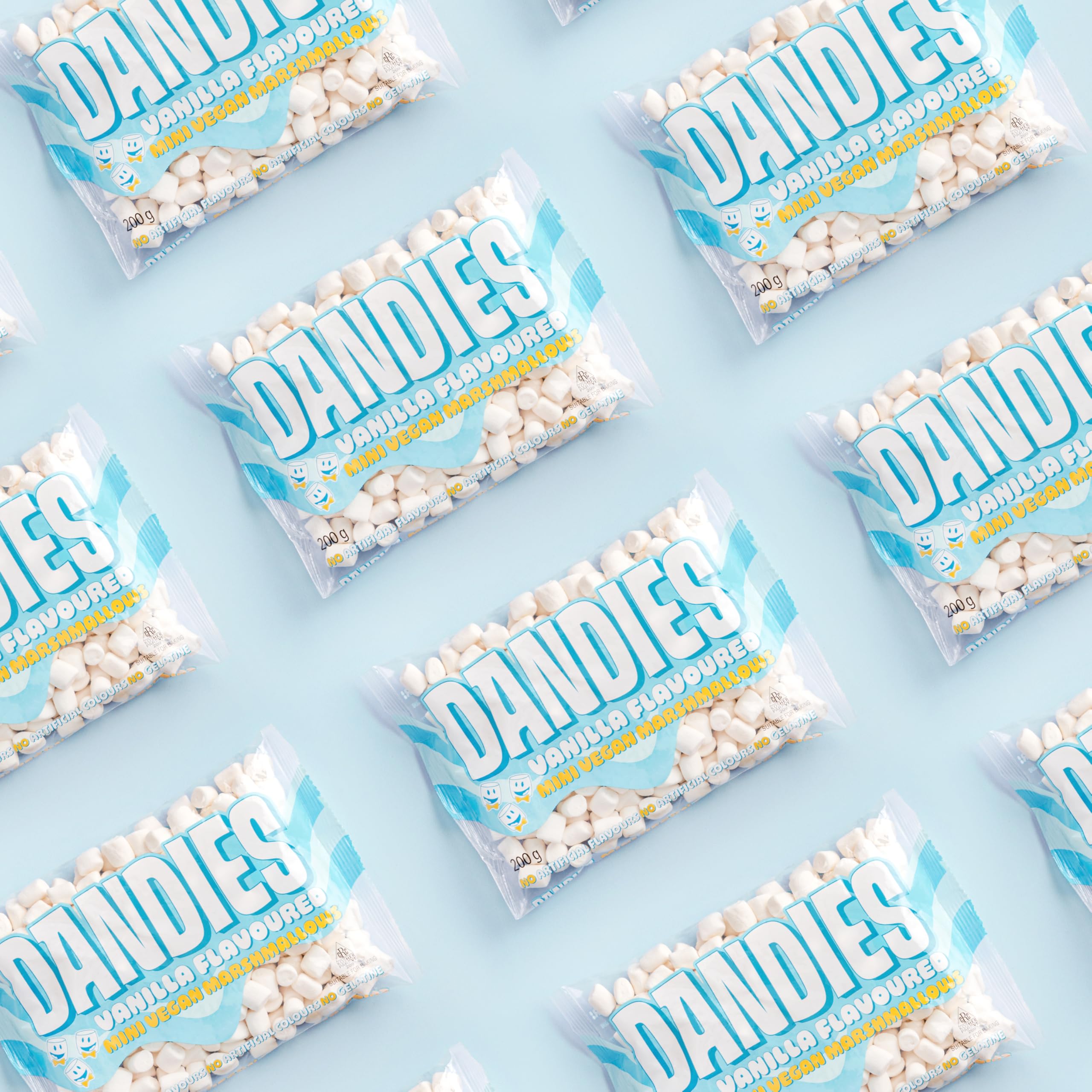 Dandies Mini Vegan Marshmallows - Vanilla Flavoured | 200g | Gluten-Free