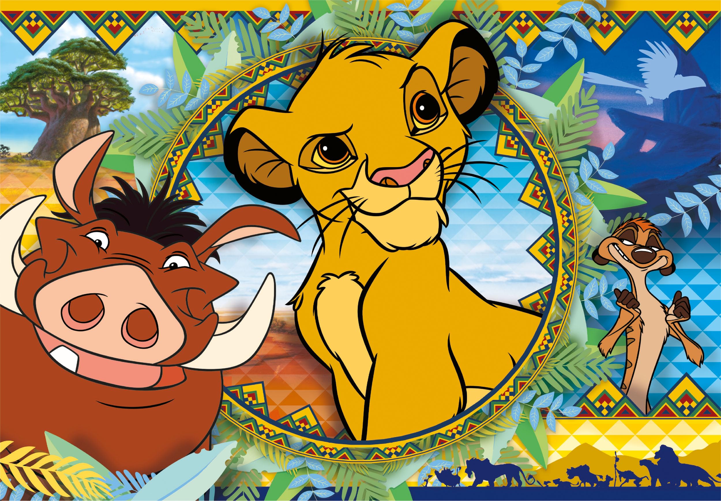 Clementoni SuperColor Disney Lion King 2 x 60-Piece Puzzle - Educational Kids Puzzle for Ages 5+ 8