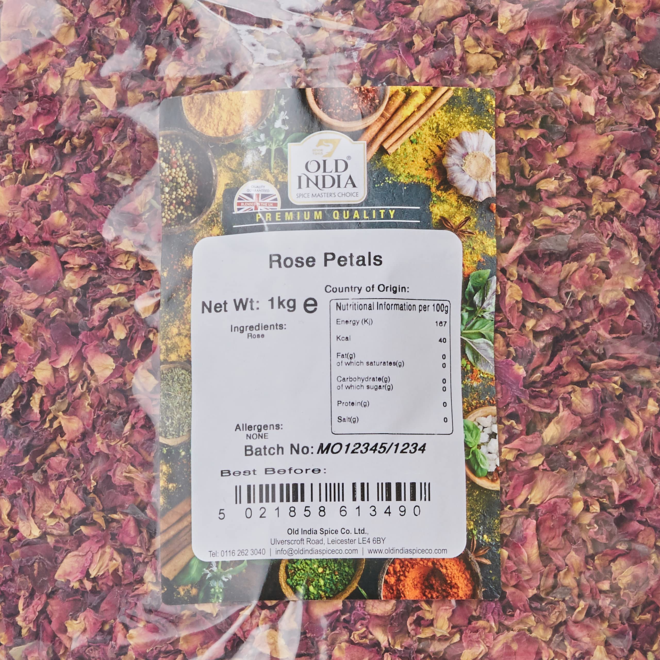 Old India Rose Petals - 1kg