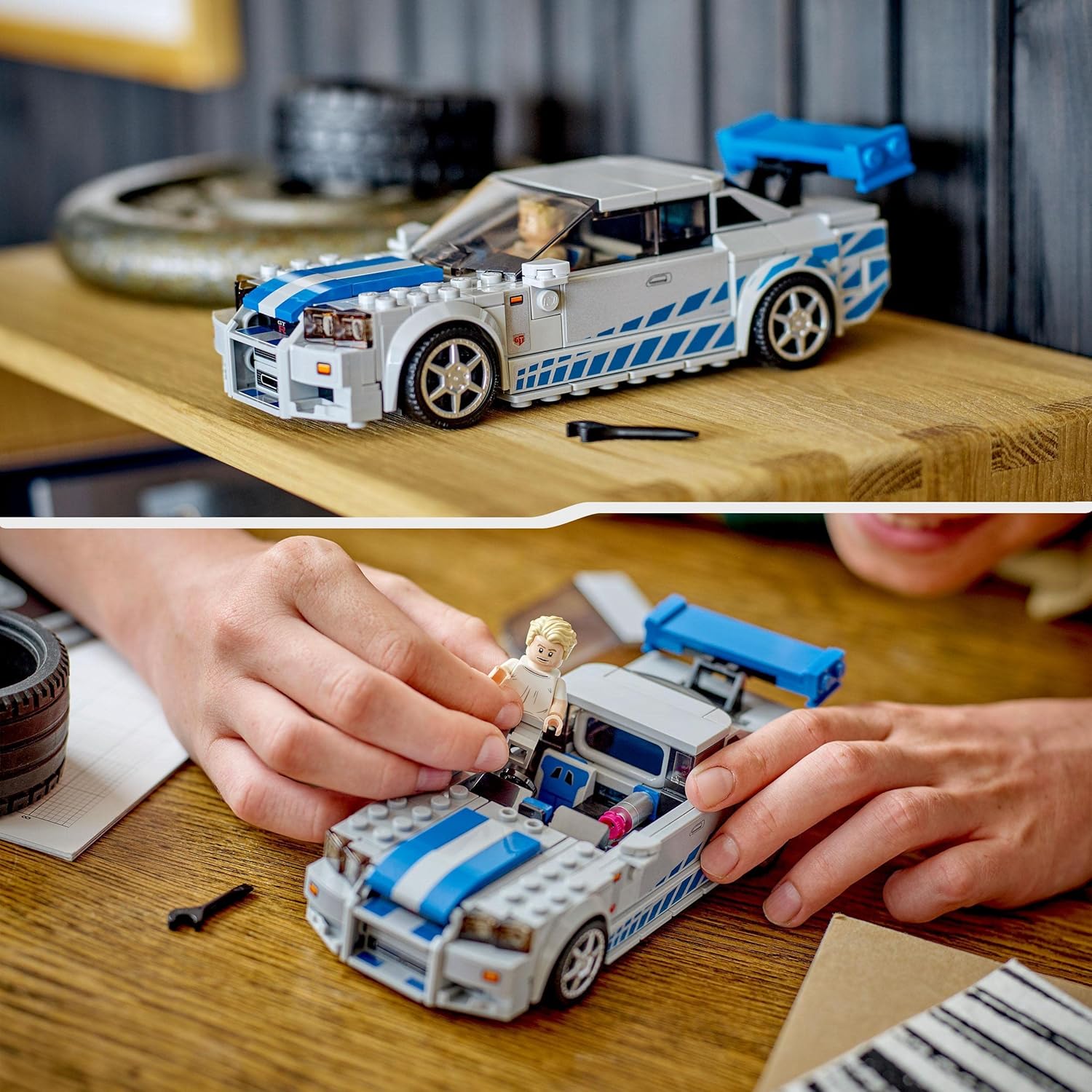 LEGO Speed Champions Nissan Skyline GT-R (R34) Race Car - 319-Piece Building Set for Ages 9+ 6