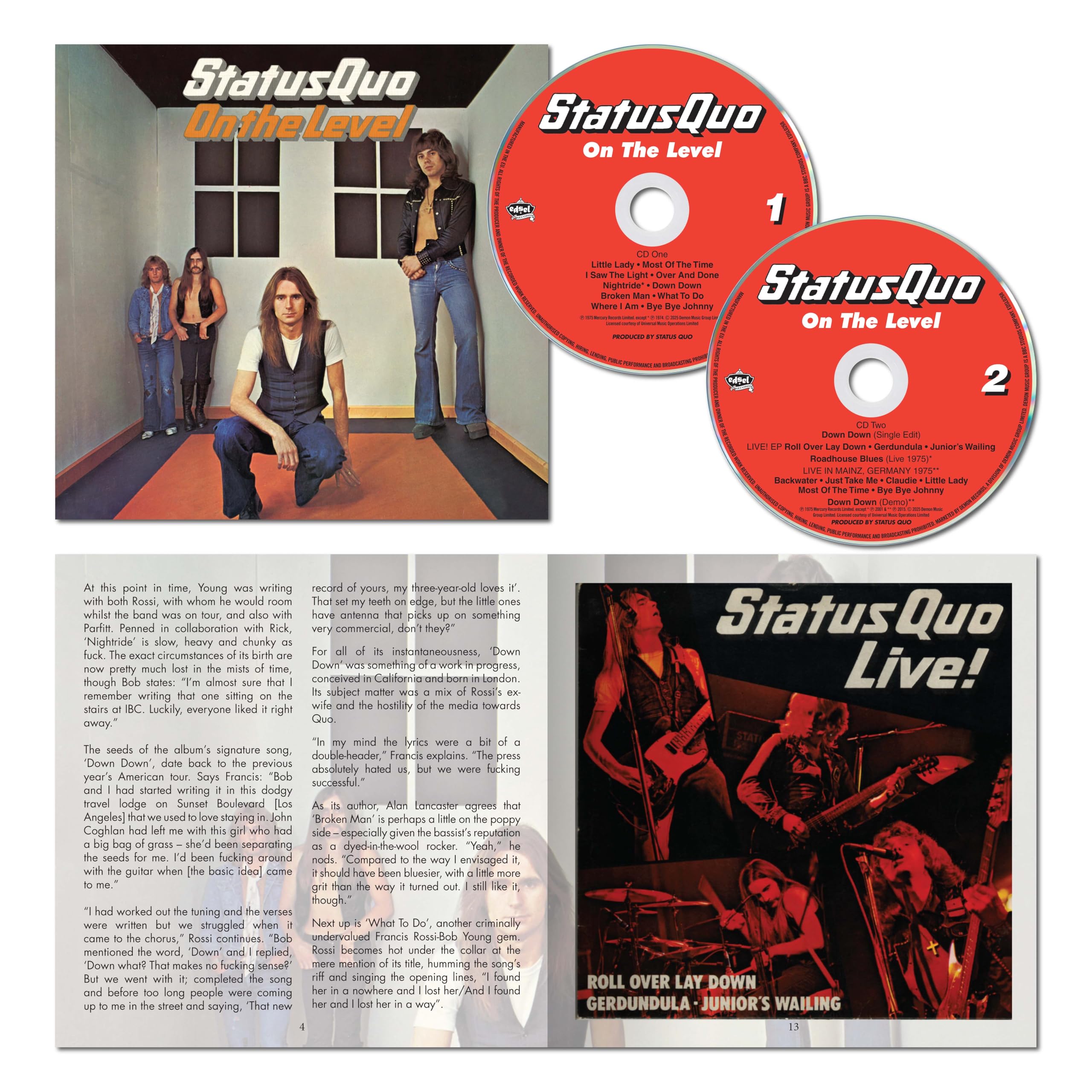Status Quo - On The Level 50th Anniversary Deluxe Gatefold Audio CD 5