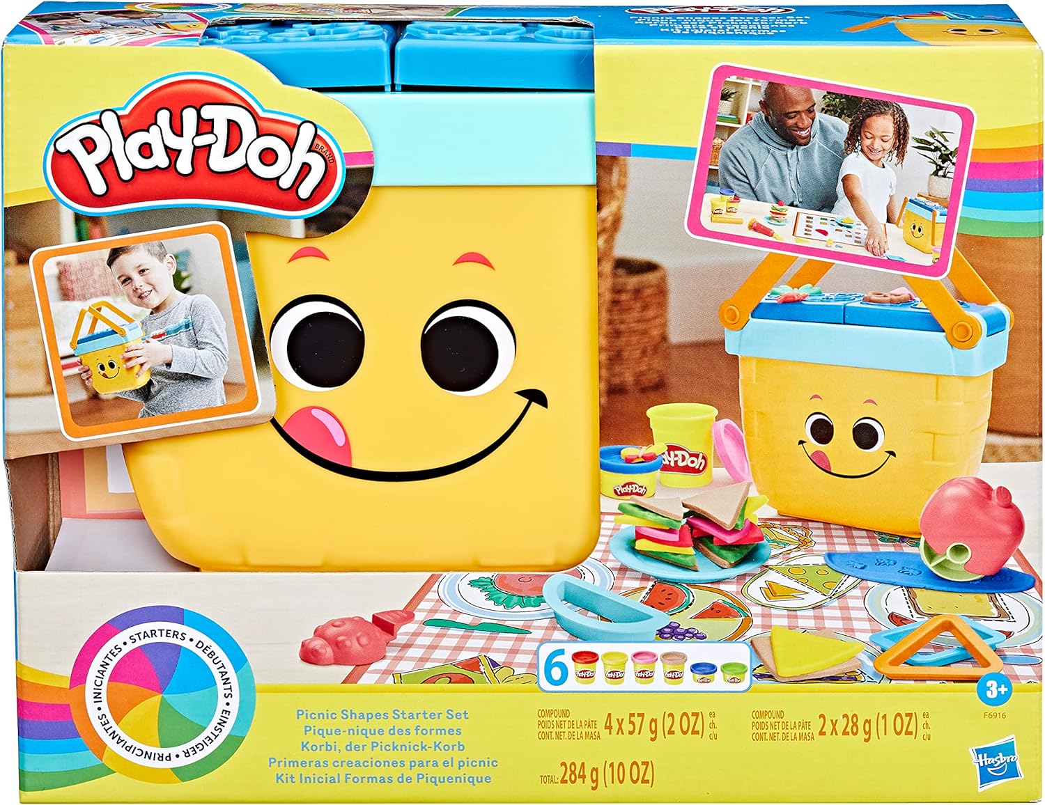 Play-Doh Picnic Shapes Starter Set - Preschool Arts & Crafts Toy for Ages 3+