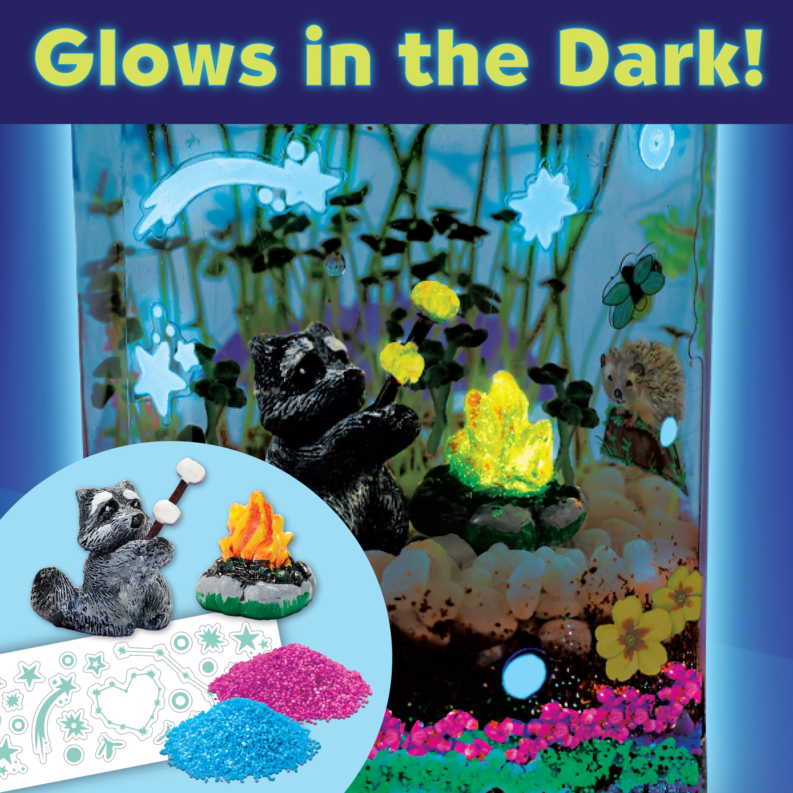 Creativity for Kids Grow 'N Glow Terrarium Kit - DIY Miniature Garden with Glow-in-the-Dark Stickers 8