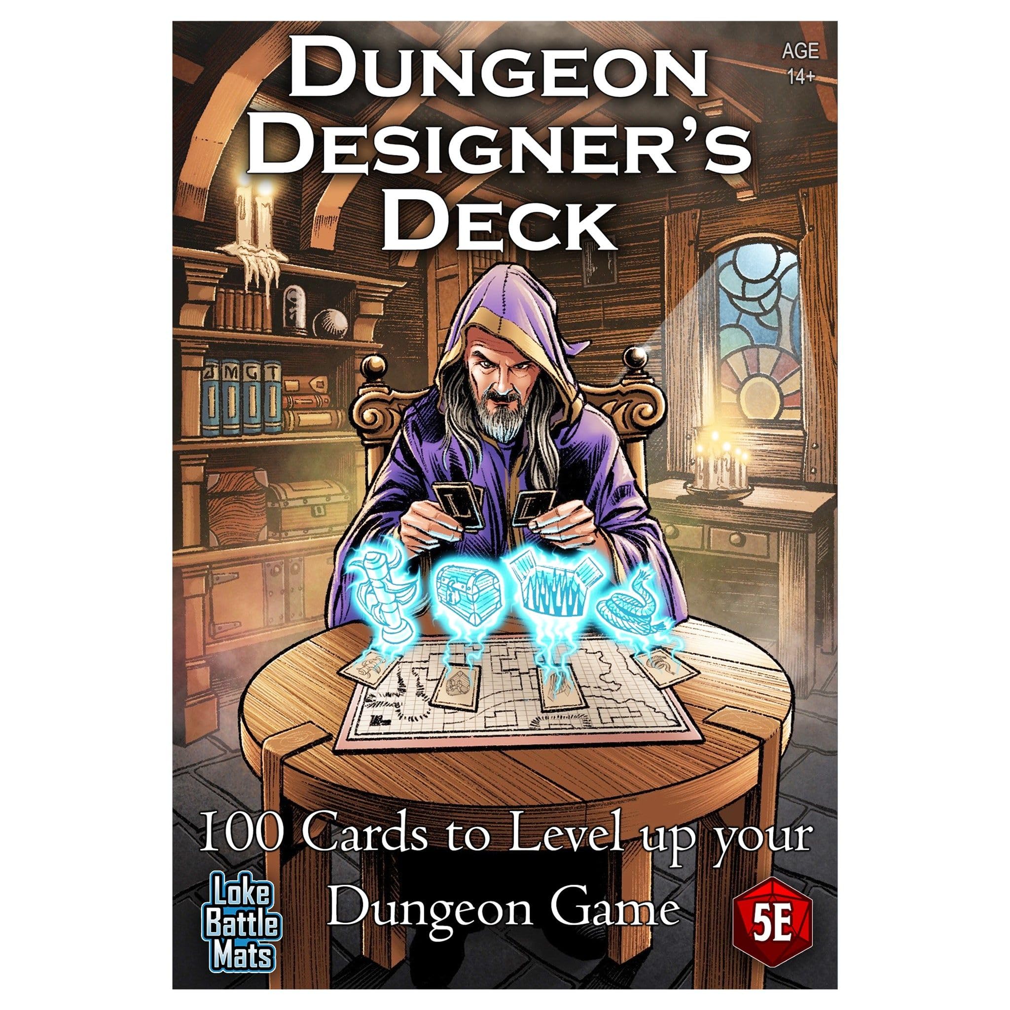 Loke BattleMats Dungeon Designer's Deck 100-Card Set for 5E RPGs