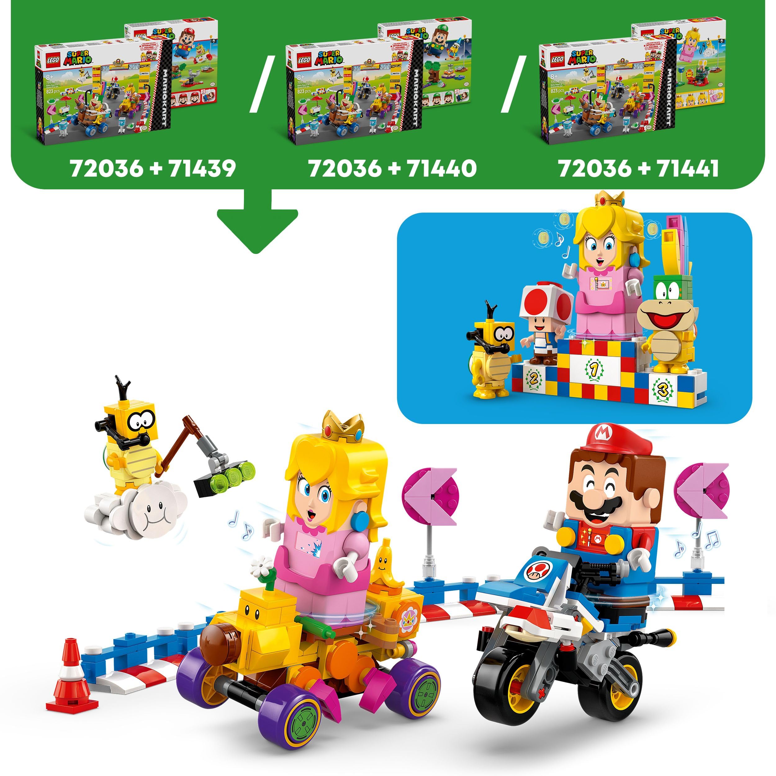 LEGO Super Mario: Mario Kart – Baby Peach & Grand Prix Building Toy Set - 823 Pieces 5