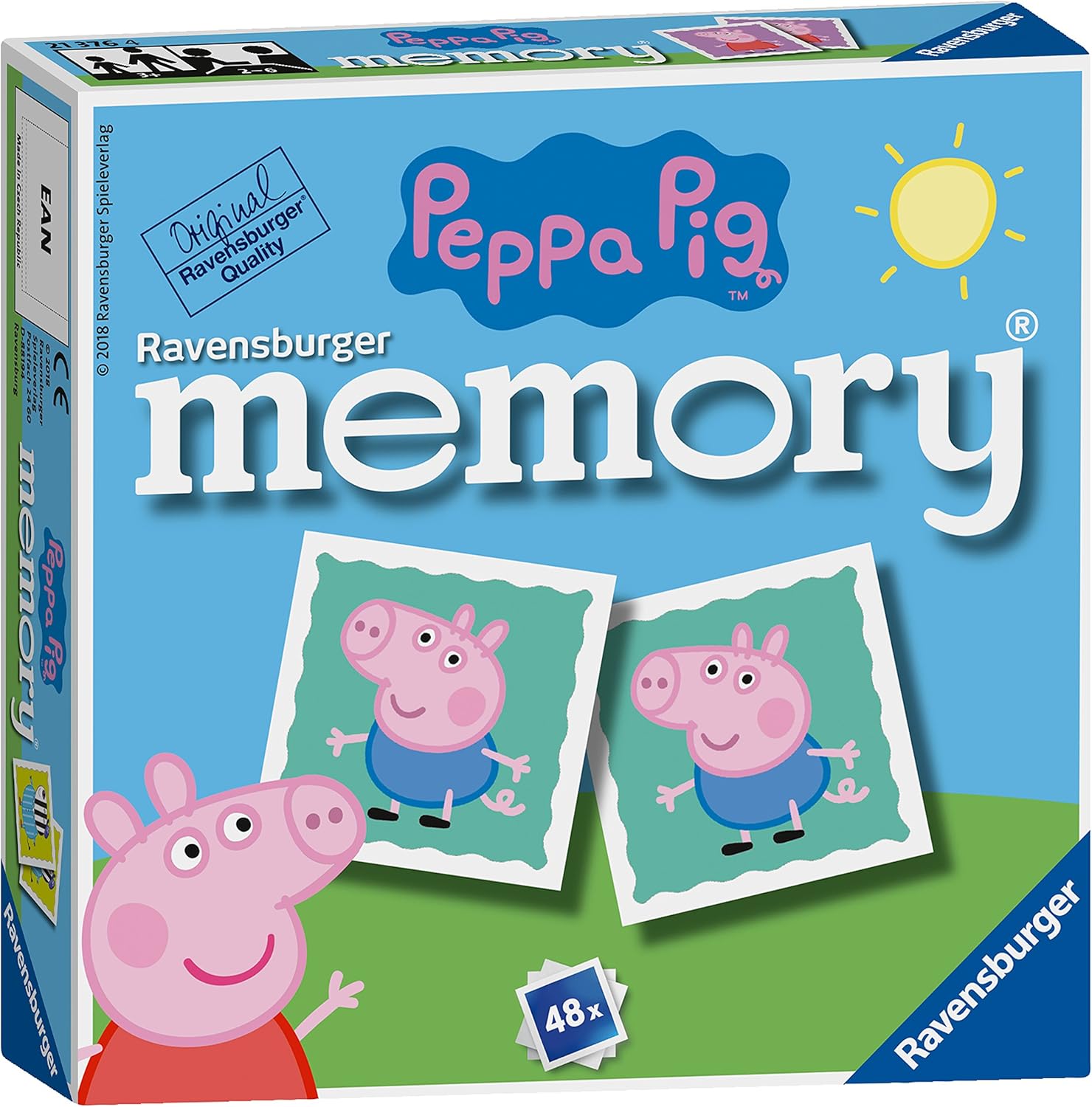 Ravensburger Peppa Pig Mini Memory Game - Matching Pairs Card Game for Kids 6