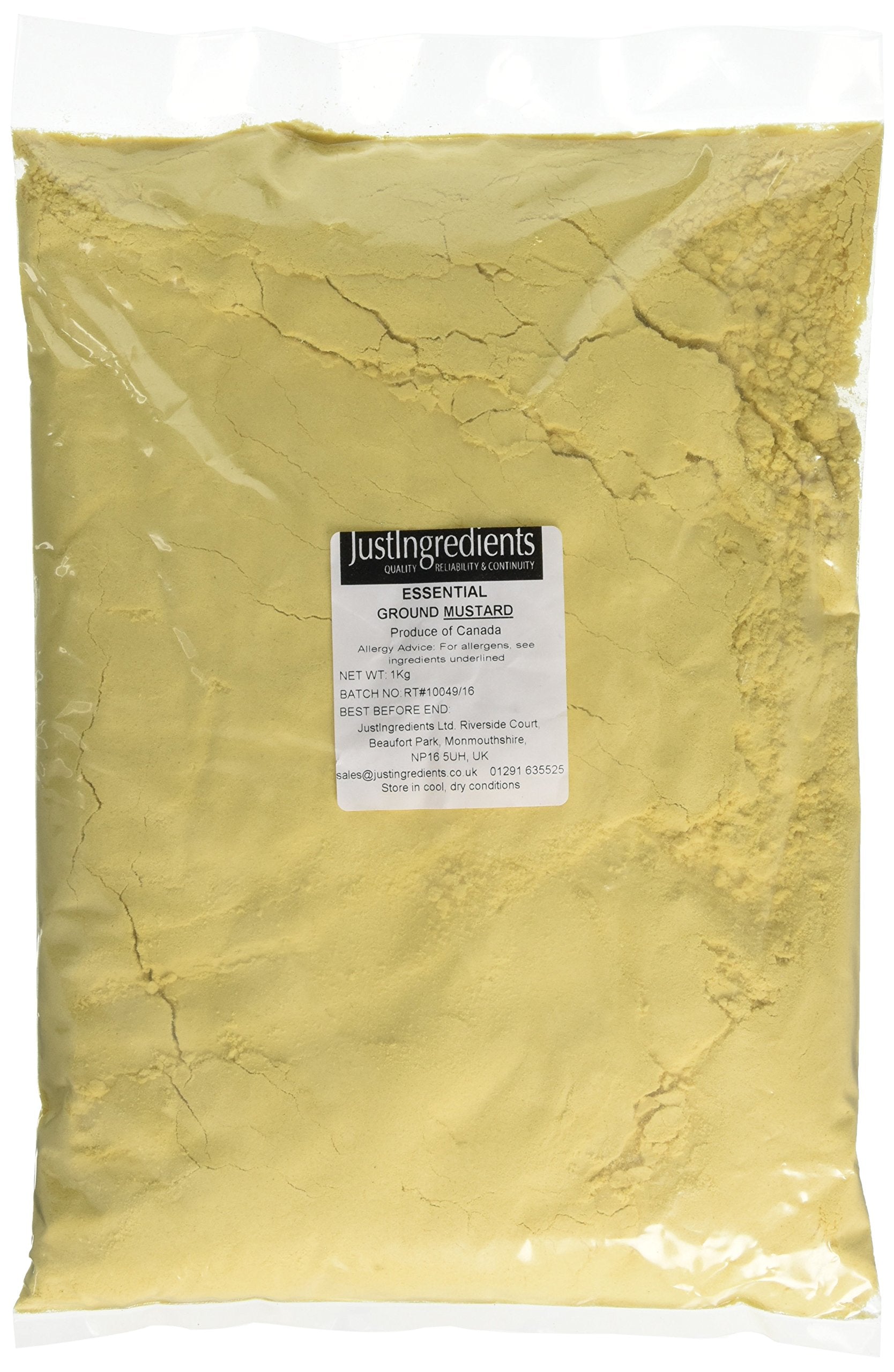 JustIngredients Ground Mustard Powder - 1kg Value Pack | Bold Tangy Flavour | Made from Brassica Seeds