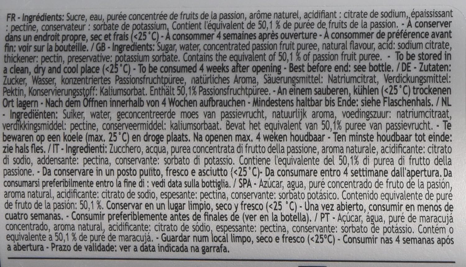 MONIN - Passion Fruit Mix Puree 1 Litre 9