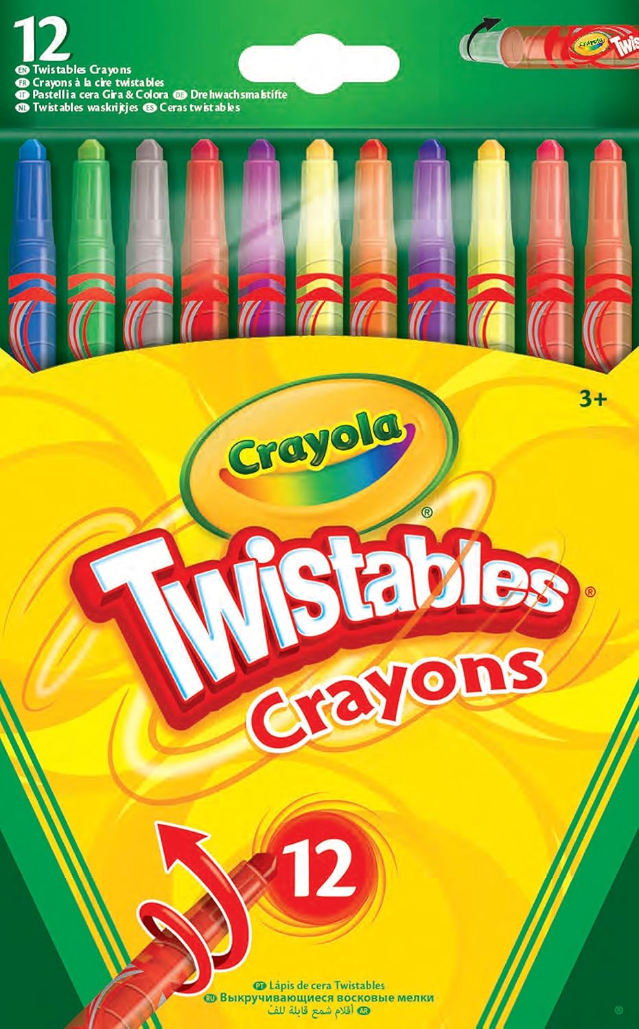 Crayola Twistables Buntstifte – 12 Stück, Mehrfarbenpackung