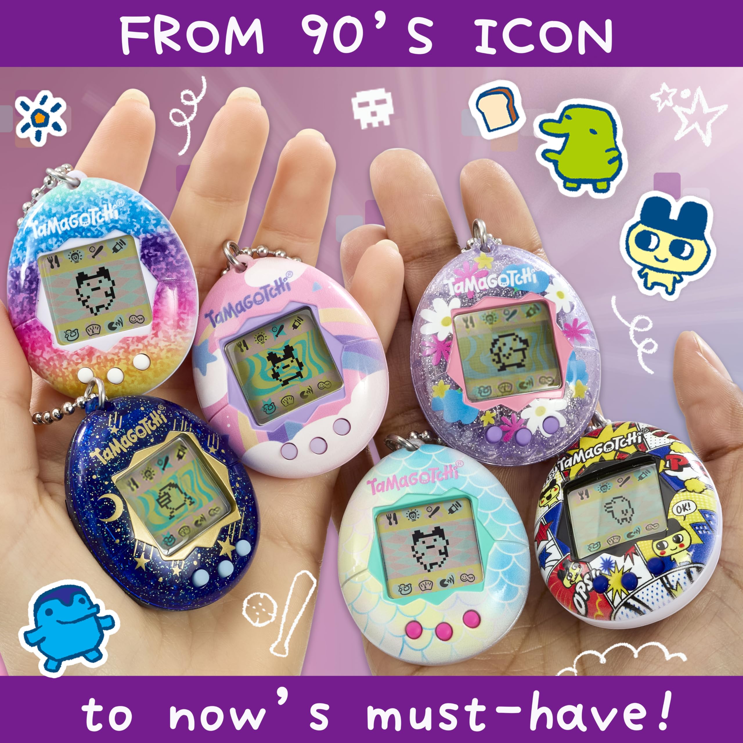 Bandai Tamagotchi Original Mermaid Shell - Retro Virtual Pet Toy for Kids & Adults 8+ 15