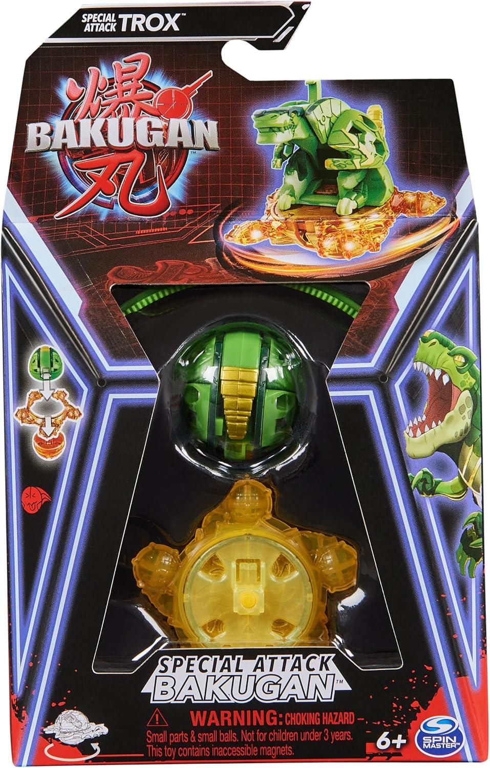 Bakugan Special Attack Trox - Customizable Spinning Action Figure for Kids 5-15