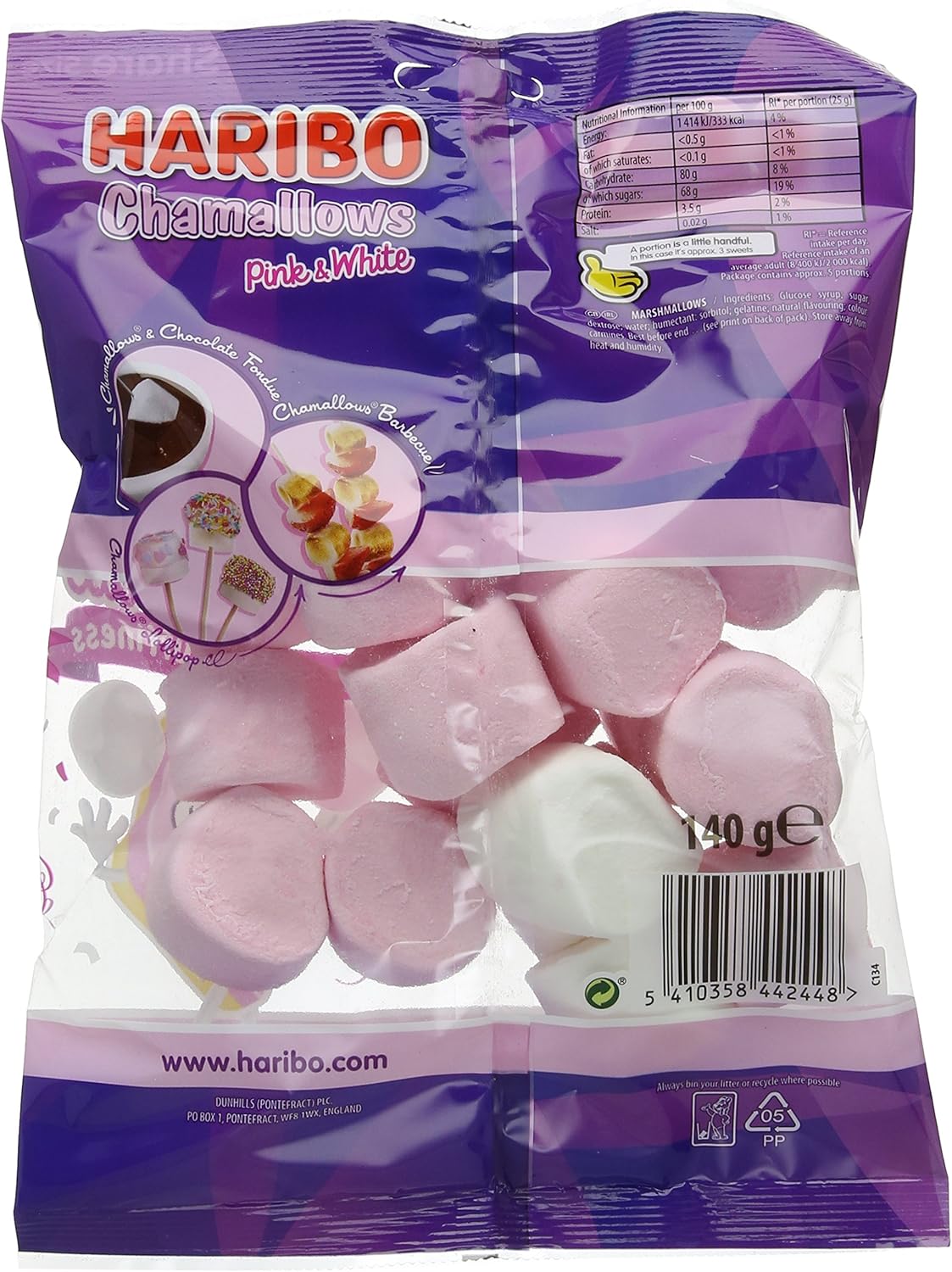 HARIBO Rosa und weiße Marshmallows, 1,7 kg, Süßigkeiten in Großpackungen, 140 g x 12 Packungen 6