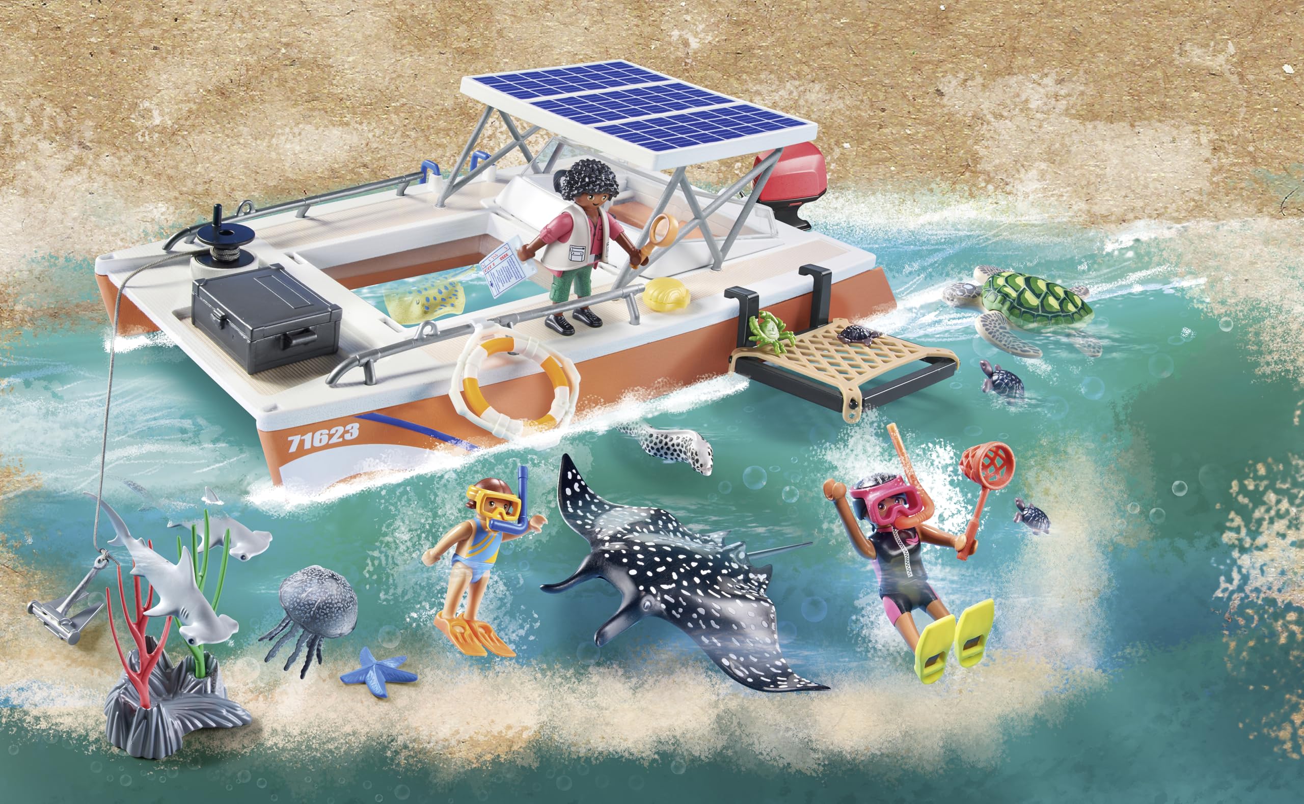 Playmobil Coral Reef Examination Set - Educational Underwater Playset for Kids 4+ 6