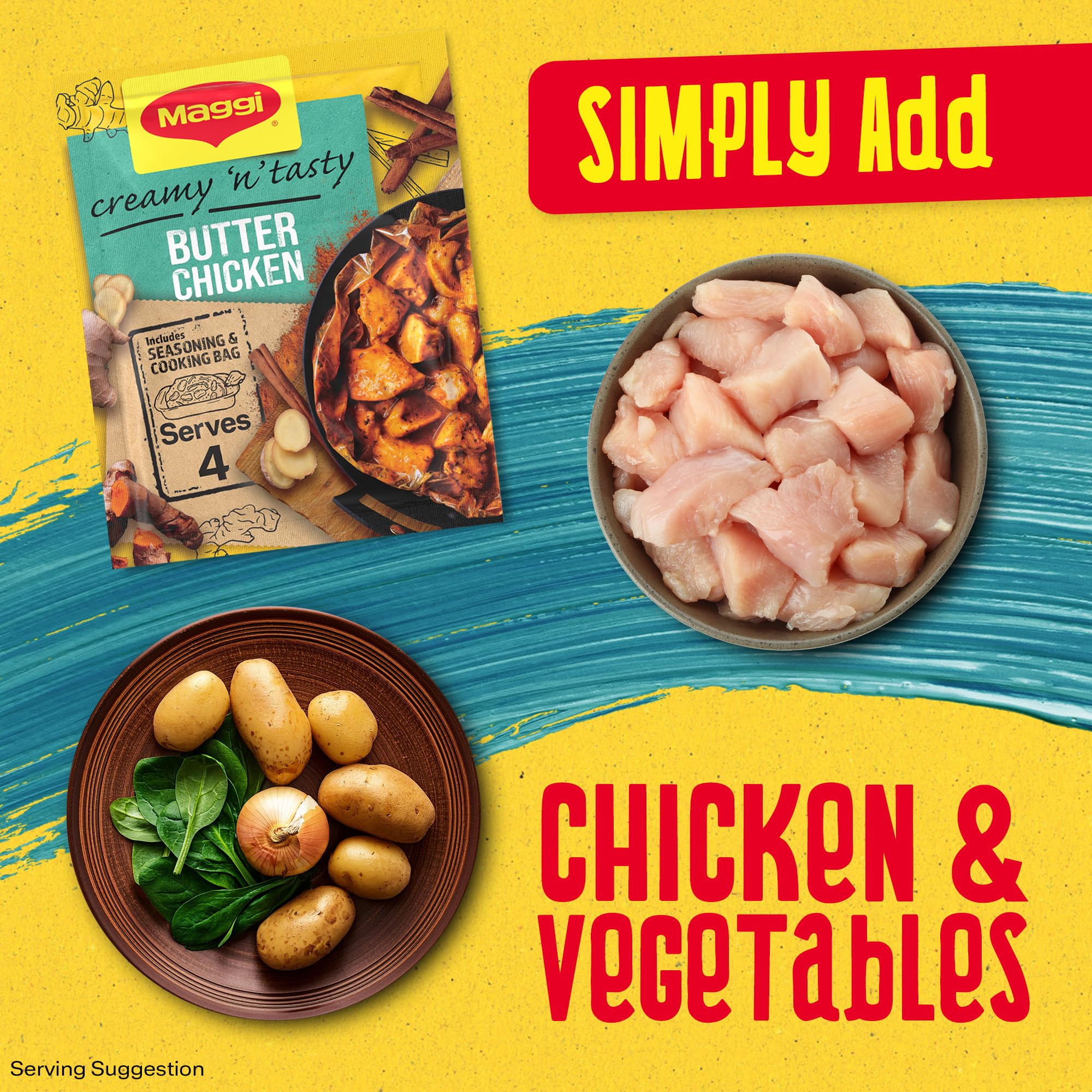 MAGGI So Juicy Butter Chicken Recipe Mix with Cooking Bag (41g) 6