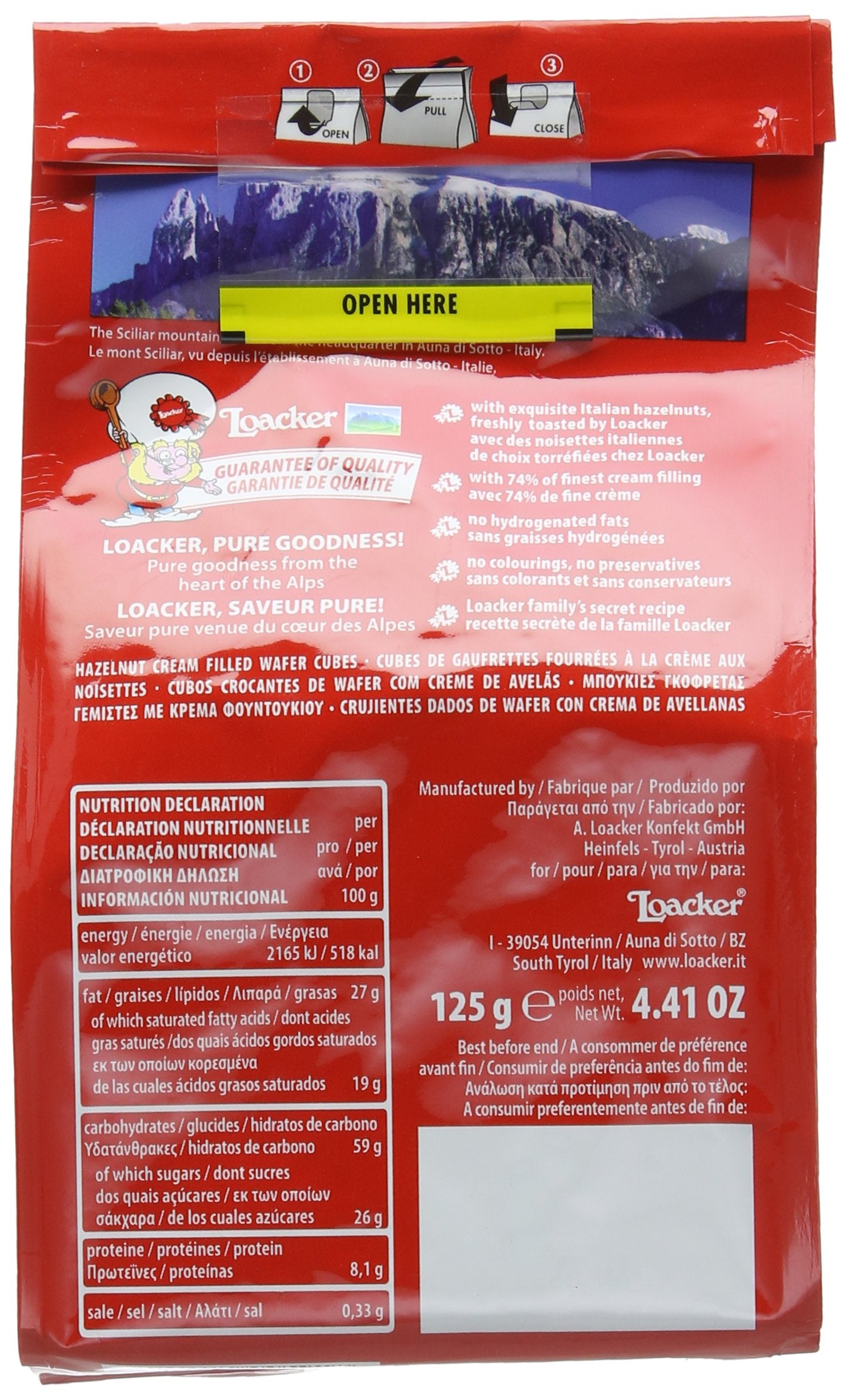 Loacker Quadratini Mini-Waffelkekse, Napolitaner Haselnuss, 125g 4