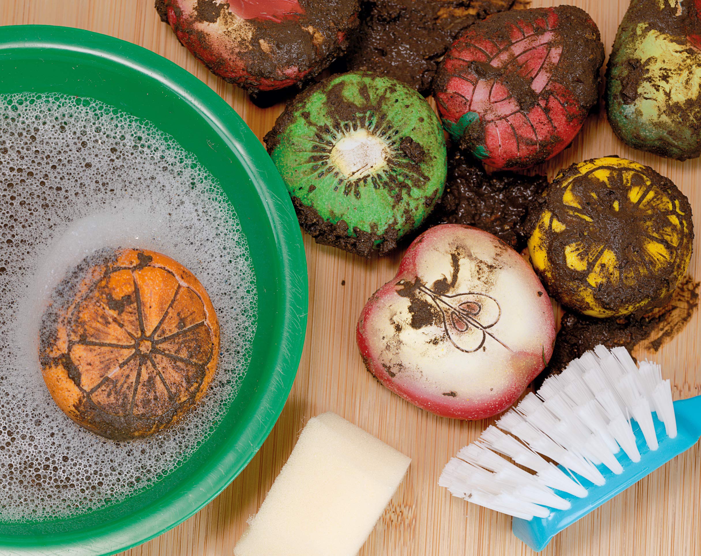 Yellow Door Fruit Sensory Play Stones - 8 Stones | Durable Stone & Resin | Ages 24m+ 6