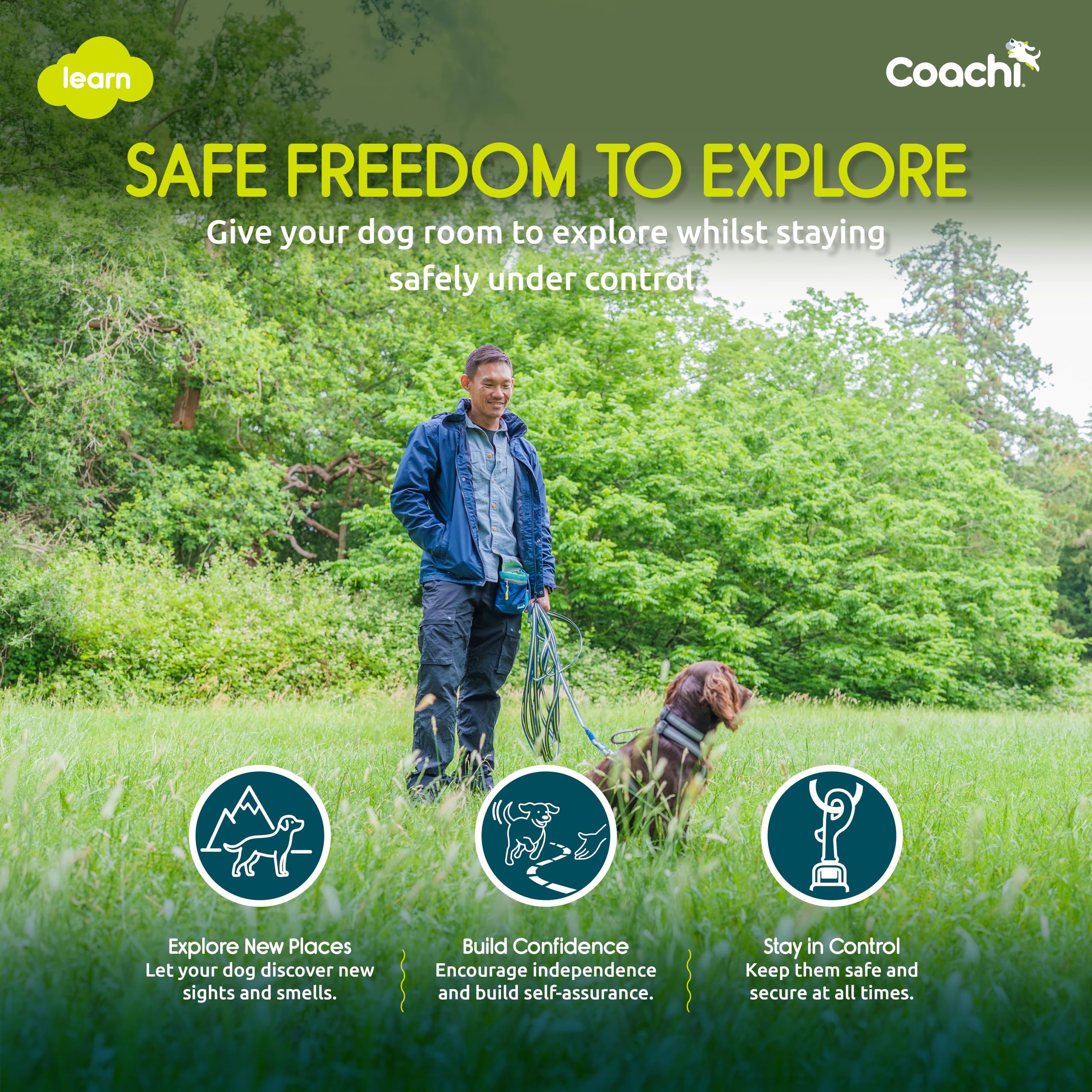 Coachi 5m Training Lead - Recall Training | Lightweight Nylon