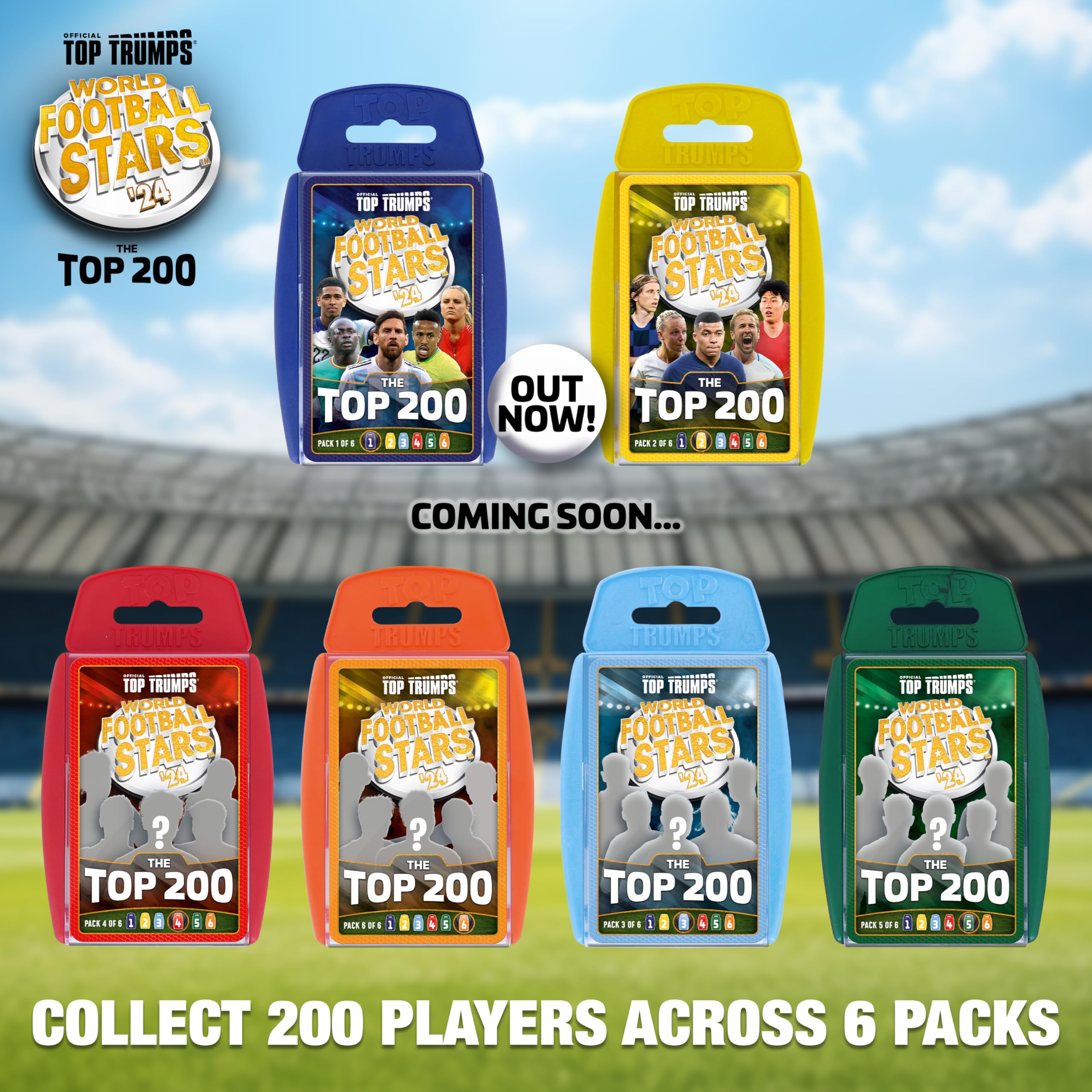 Top Trumps World Football Stars Top 200 Card Game Pack 2 | Ages 6+ | Unisex Children | Portable 3