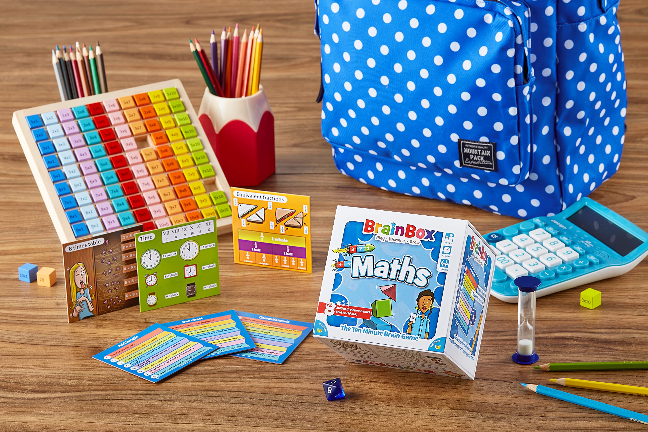 BrainBox Maths Card Game | 55 Curriculum-Based Cards | Ages 8+ | 1+ Players | 10-Minute Play 5