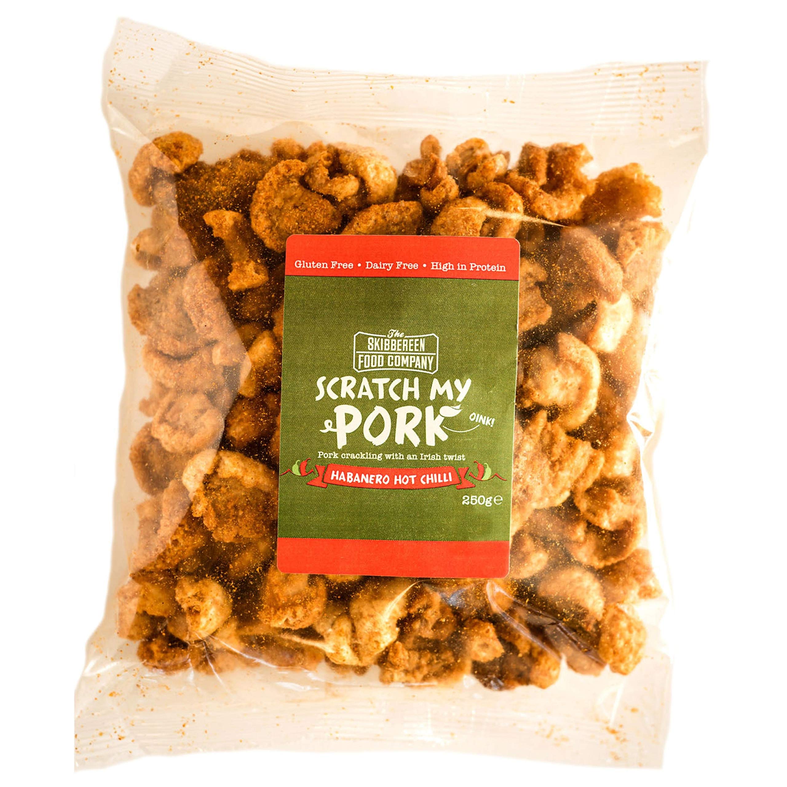 The Skibbereen Food Company Habanero Hot Chilli Pork Crackling - Gluten Free, High Protein, Low Carb Snack 9