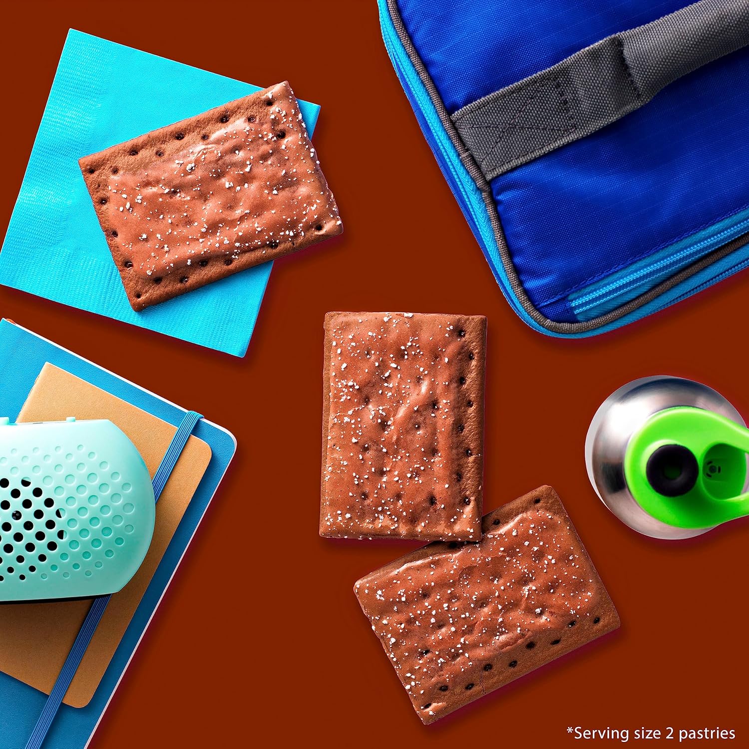 Kellogg's Pop-Tarts Frosted Chocotastic Toaster Pastries Box, 8 x 48g 10