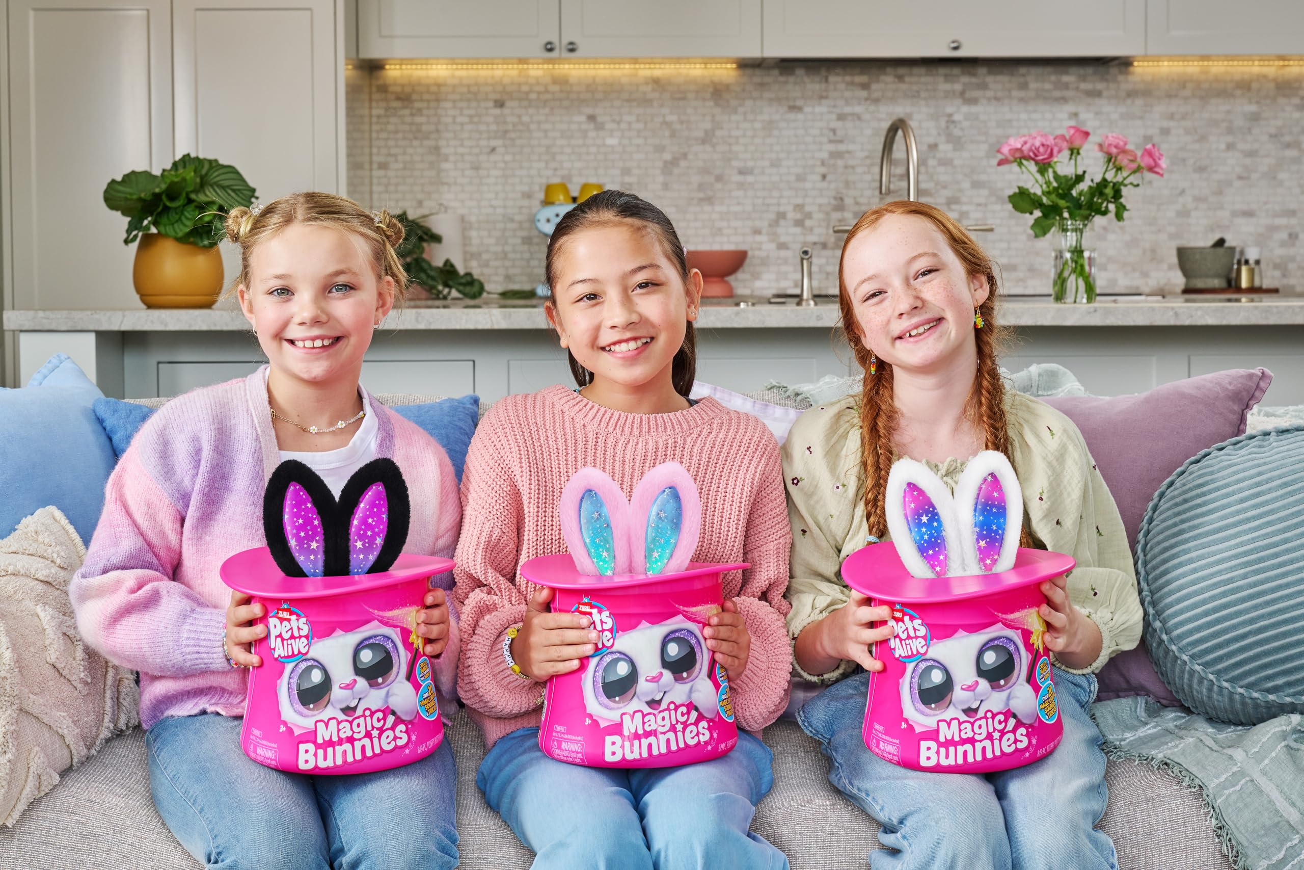 Pets Alive Magic Bunnies Black Bunny (Sootie) by ZURU - Electronic Plush with Lights, Sounds & Mini Bunnies 8