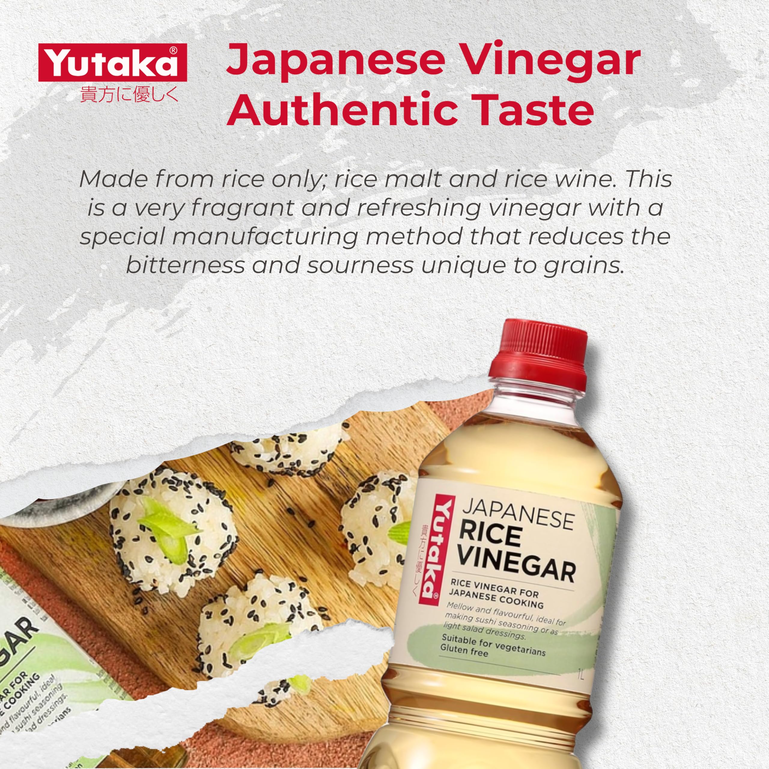 Yutaka Japanese Rice Vinegar - Gluten Free 1 Litre 4