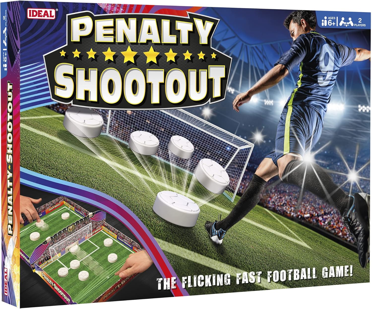 IDEAL Penalty Shootout: The Flicking Fast Football Game! Board Game