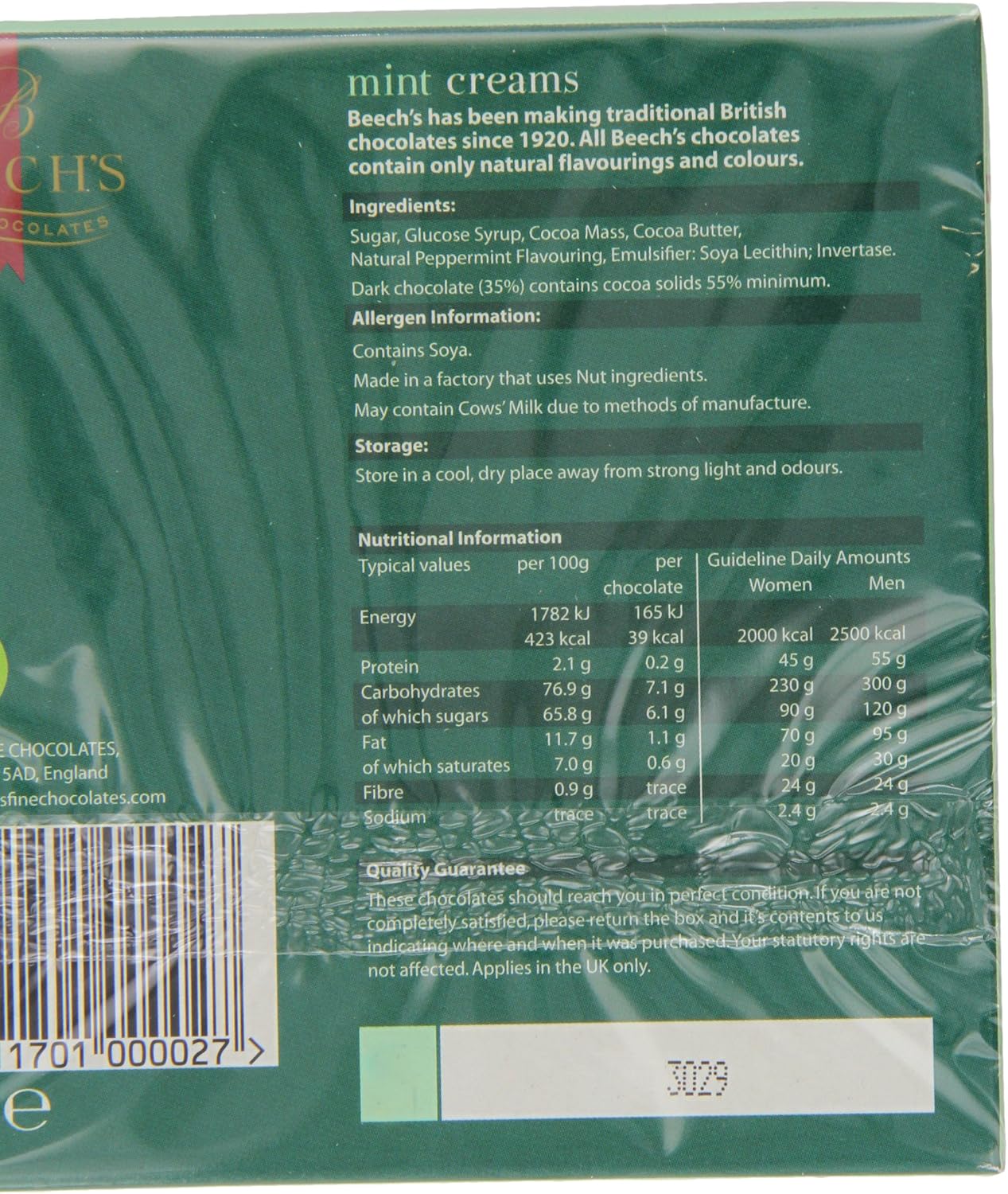 Beeches Dark Chocolate Mint Creams 90 g 3