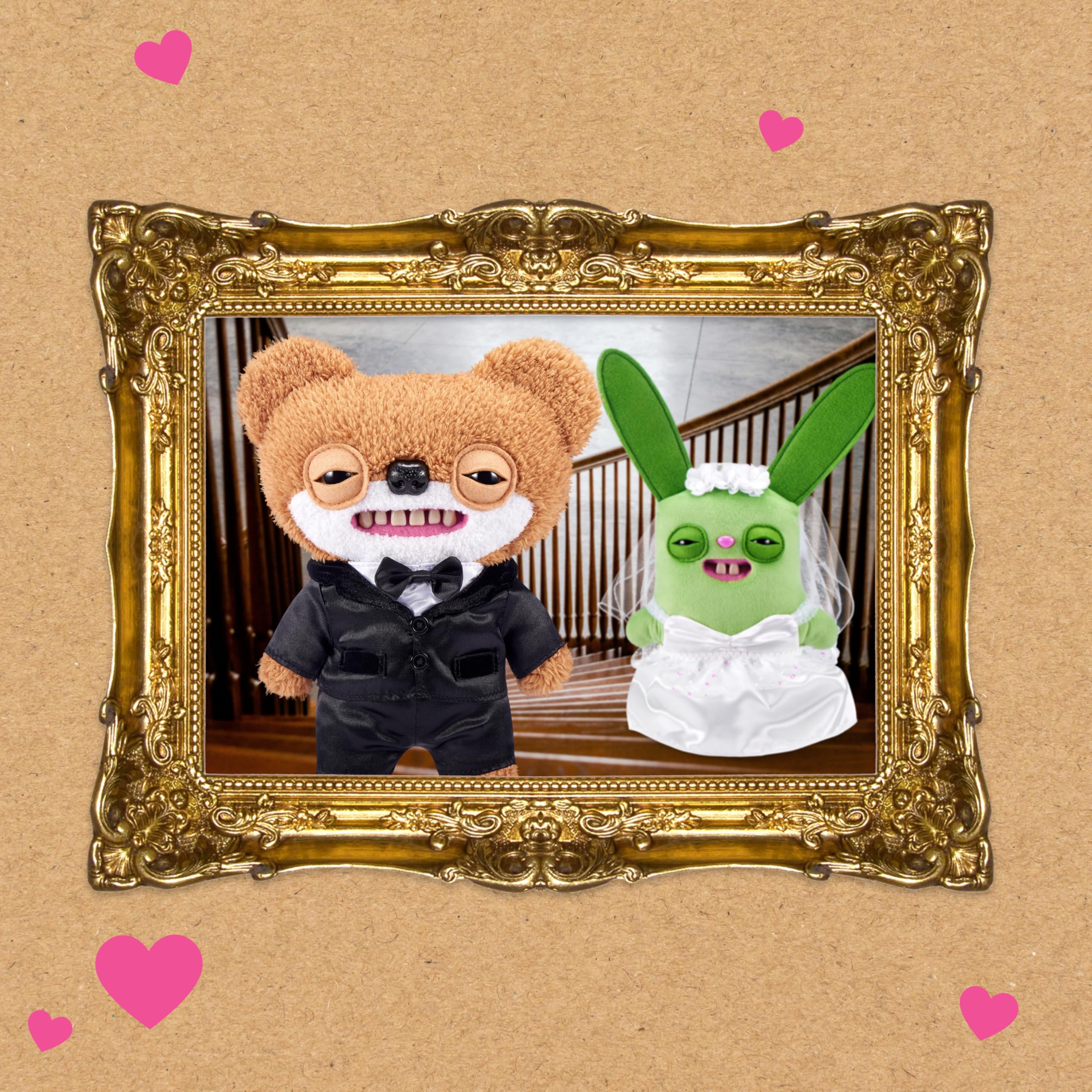 Fuggler Wedding Fuggs 2-Pack Plush Toys - 9-Inch | Polyester | Unisex Children