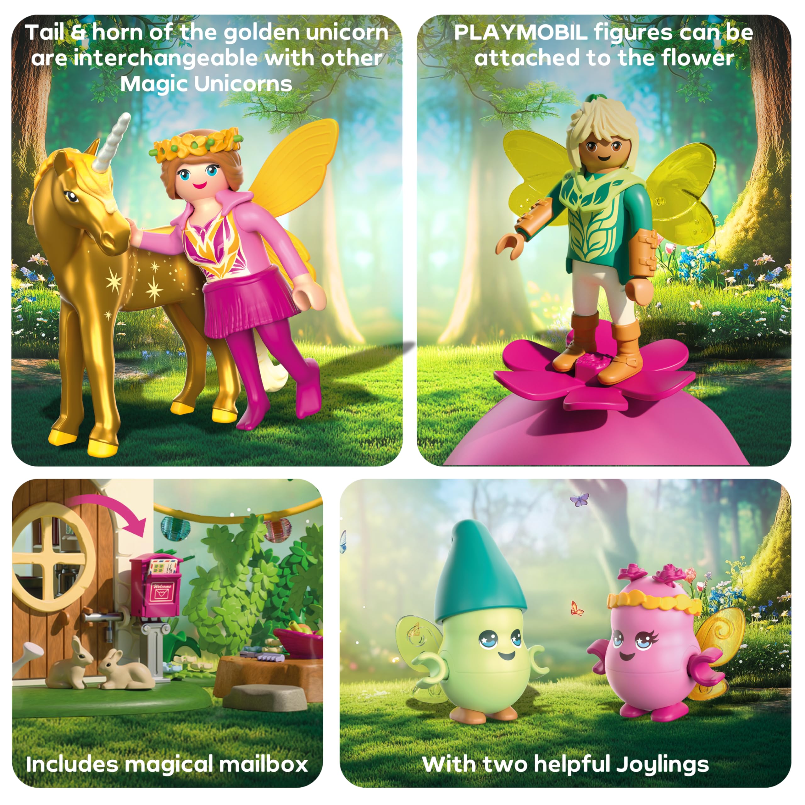 Playmobil Magic Unicorns Fairy Home with Golden Unicorn and Stable - 71838 - Ages 4-10 11