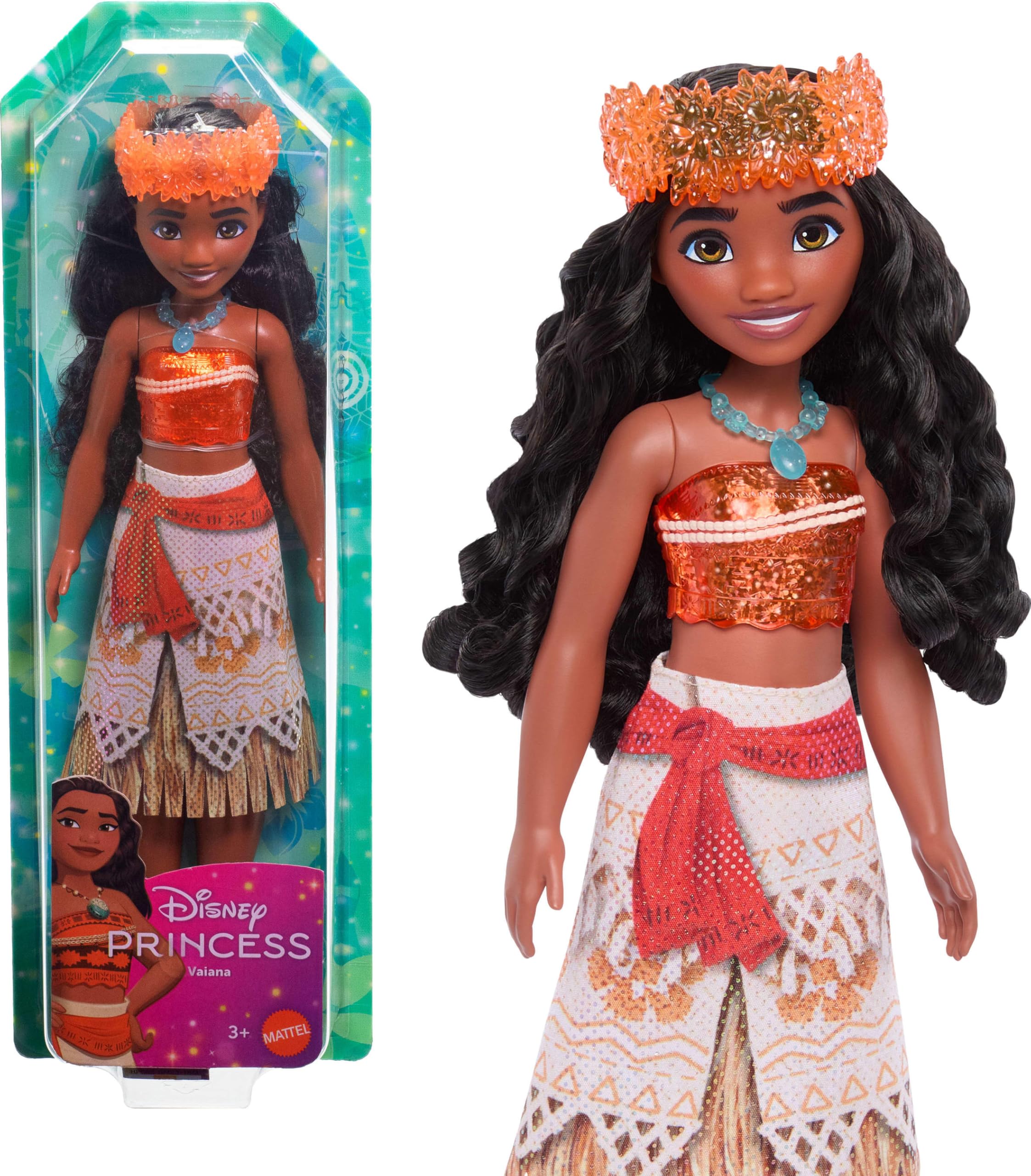 Disney Princess Moana Posable Fashion Doll with Sparkling Outfit and Removable Accessories 7