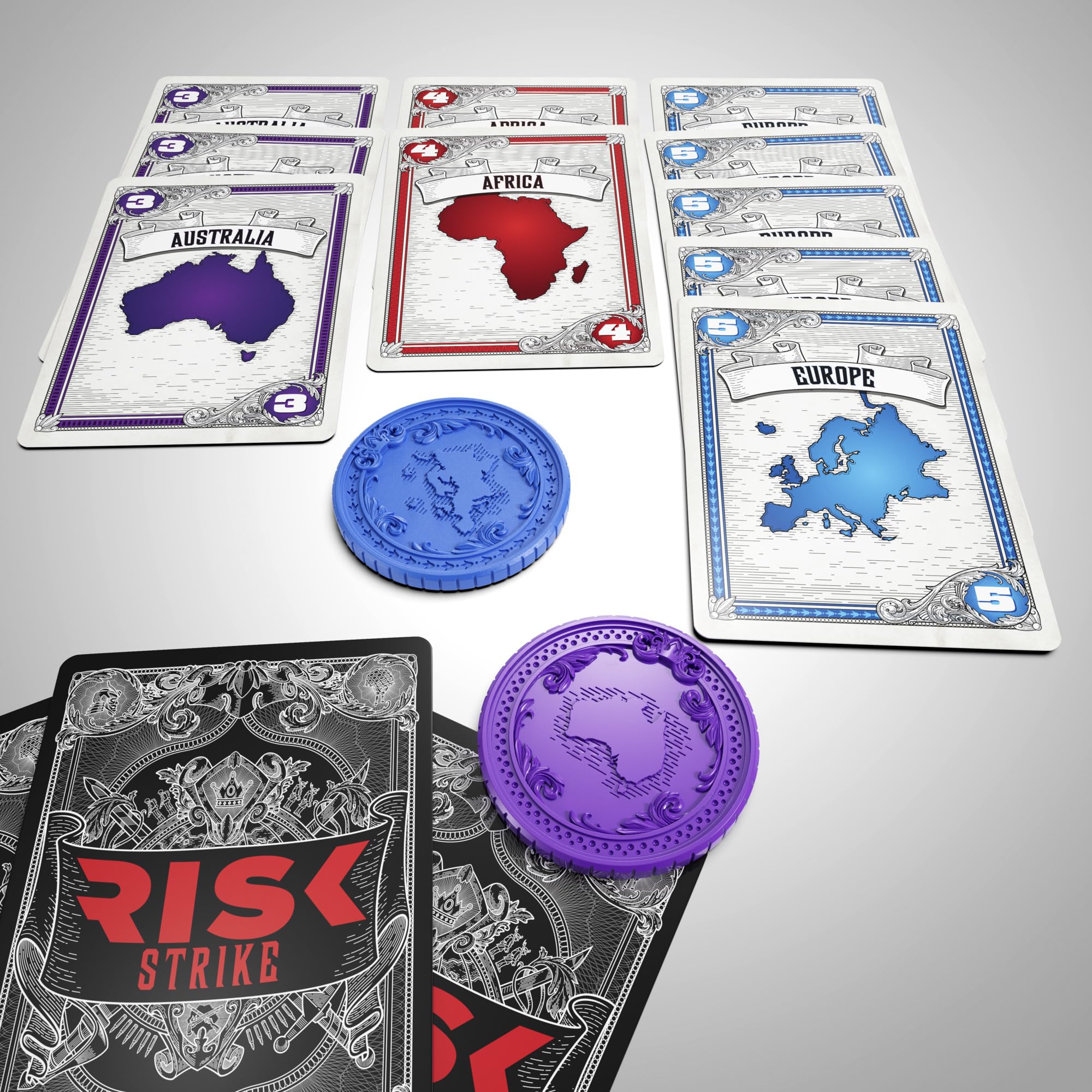 Hasbro Risk Strike Cards and Dice Game, Strategy Card Game for 2-5 Players, Ages 10 and Up 9