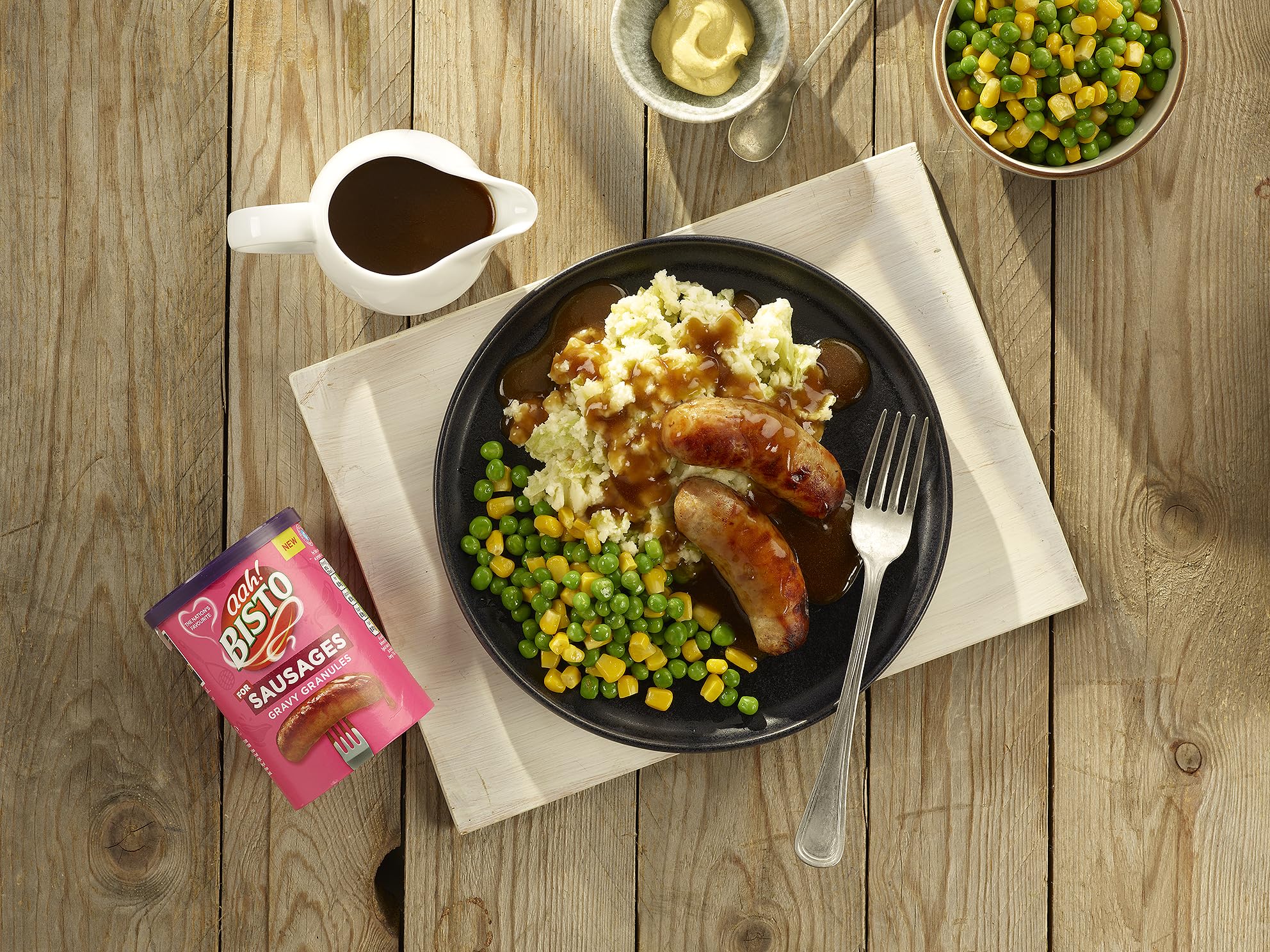 Bisto For Sausages Gravy Granules, 190 g Drum 3