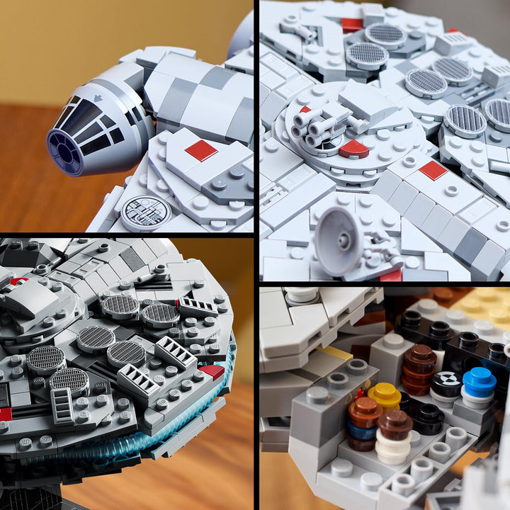 LEGO 75375 Millennium Falcon Model Building Set - Collectible Star Wars Vehicle for Adults